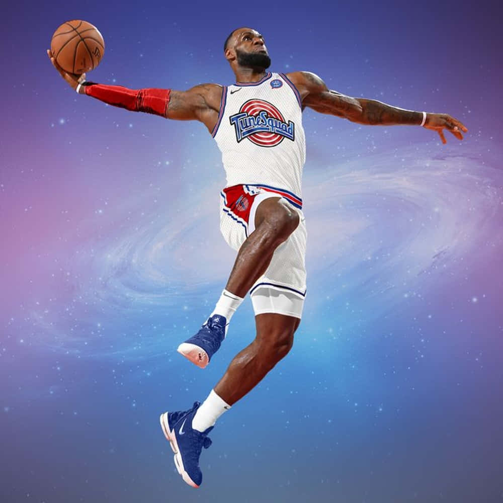 Tune Squad Lebron James Dunk Background