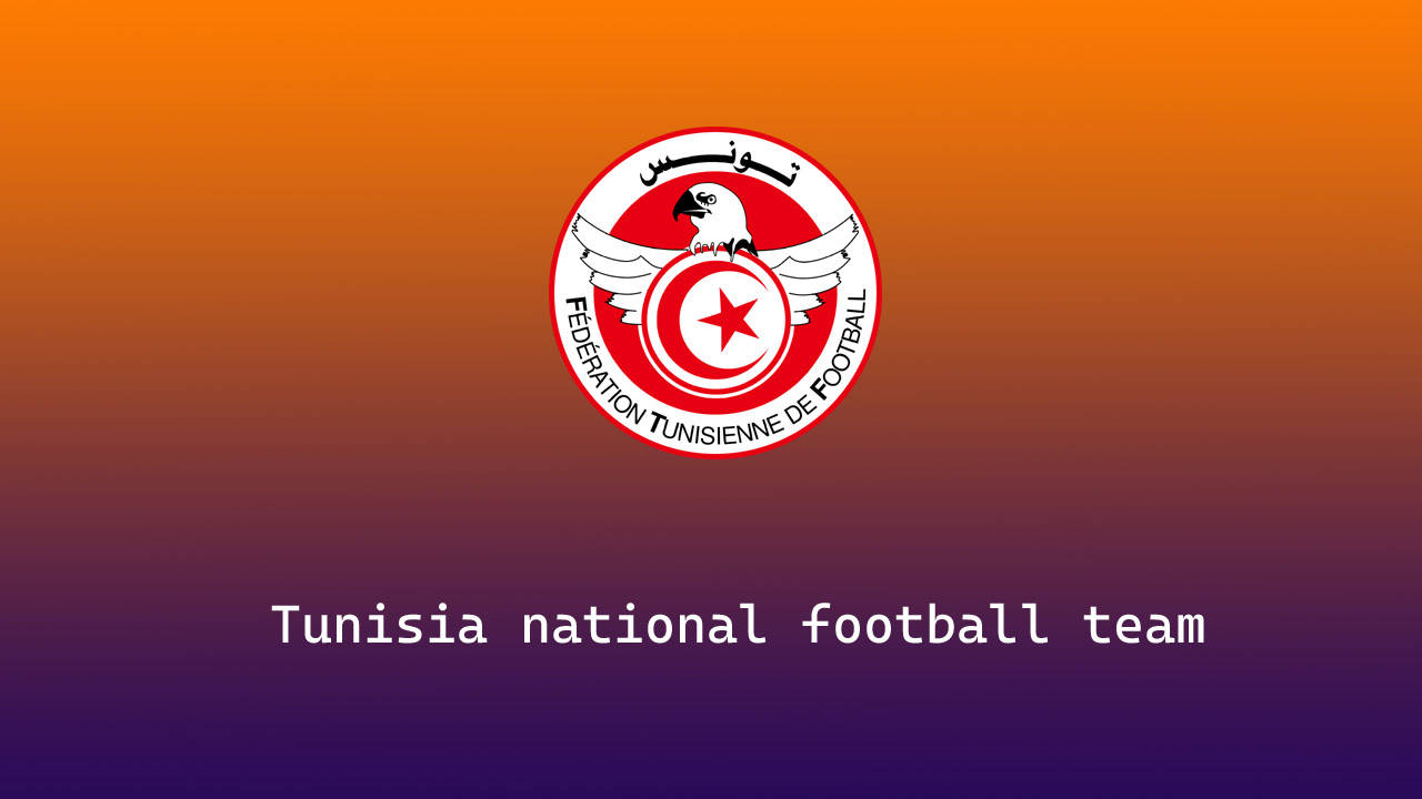 Tunisia National Football Team Purple And Orange Background