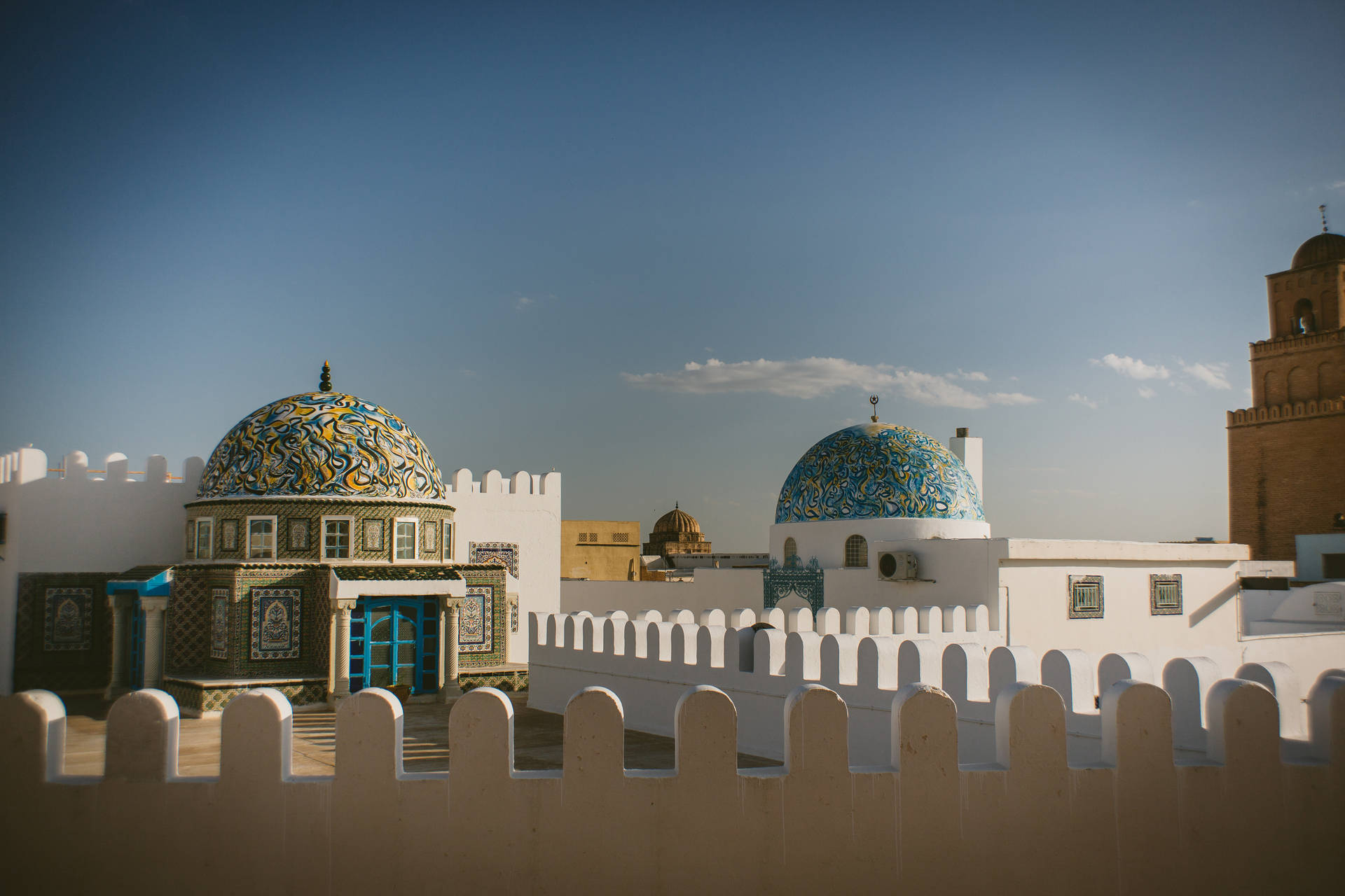 Tunisia's Great Mosque Of Kairouan Background