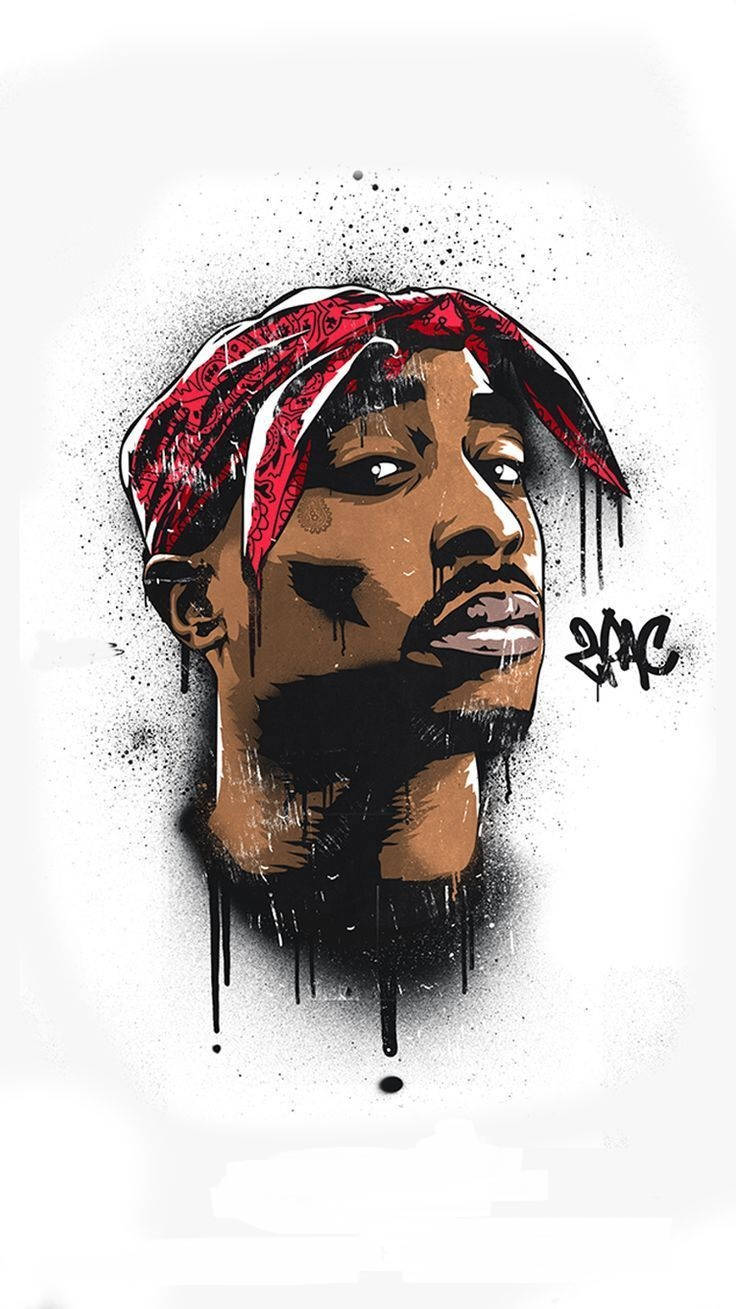 Tupac 2pac Graffiti Art Background