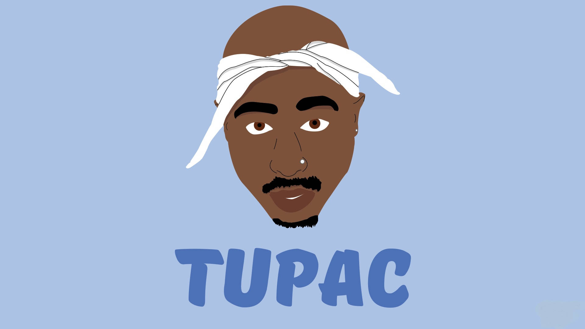 Tupac Minimalist Drawing Background