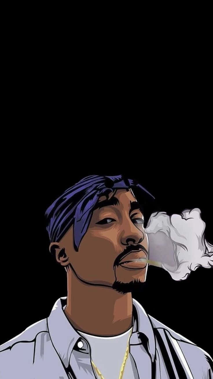 Tupac Shakur As A Cartoon