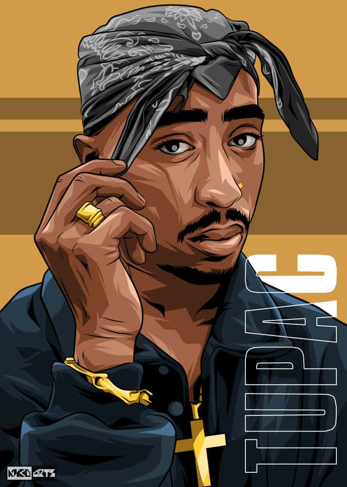Tupac Shakur, Shinning Bright Background