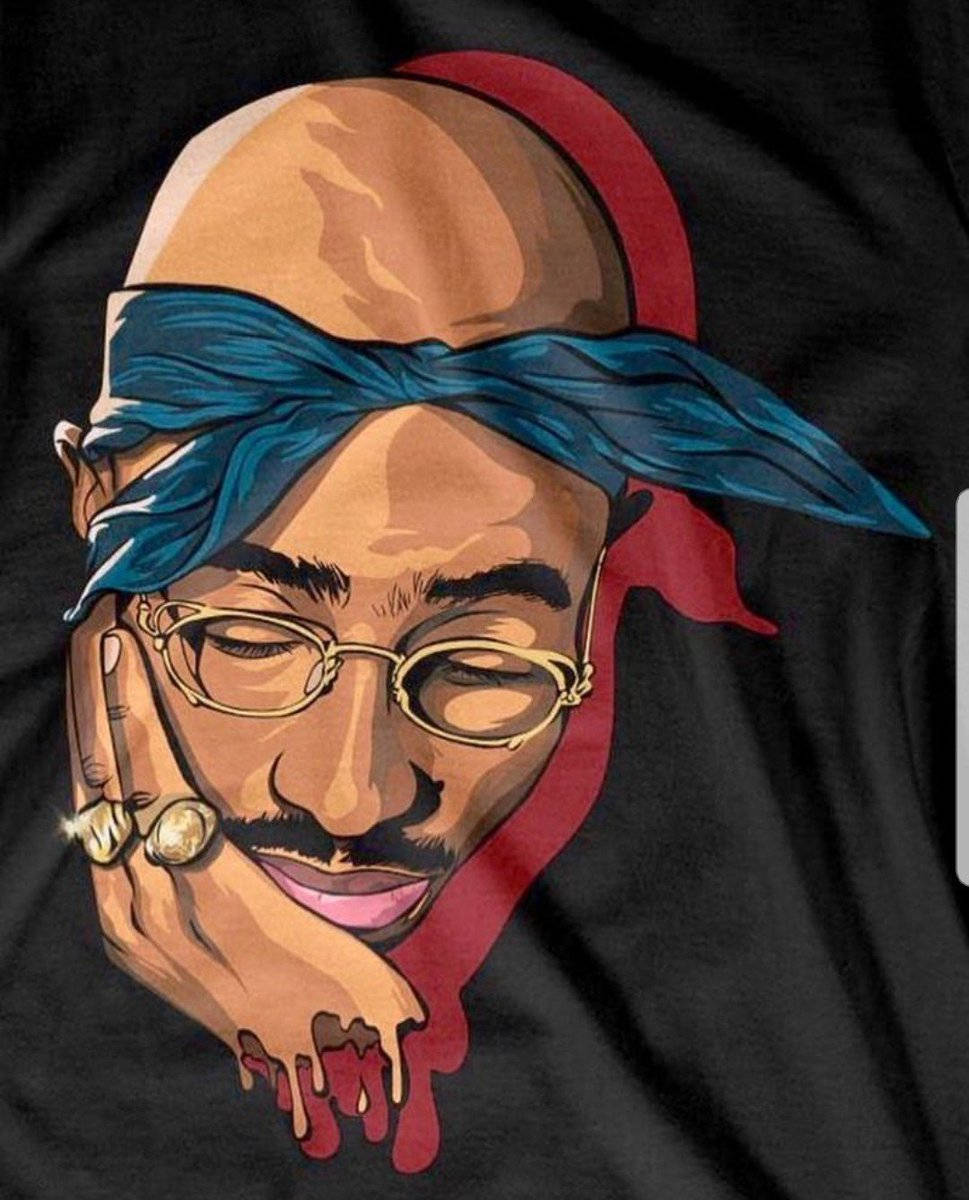 Tupac T-shirt - Black Background