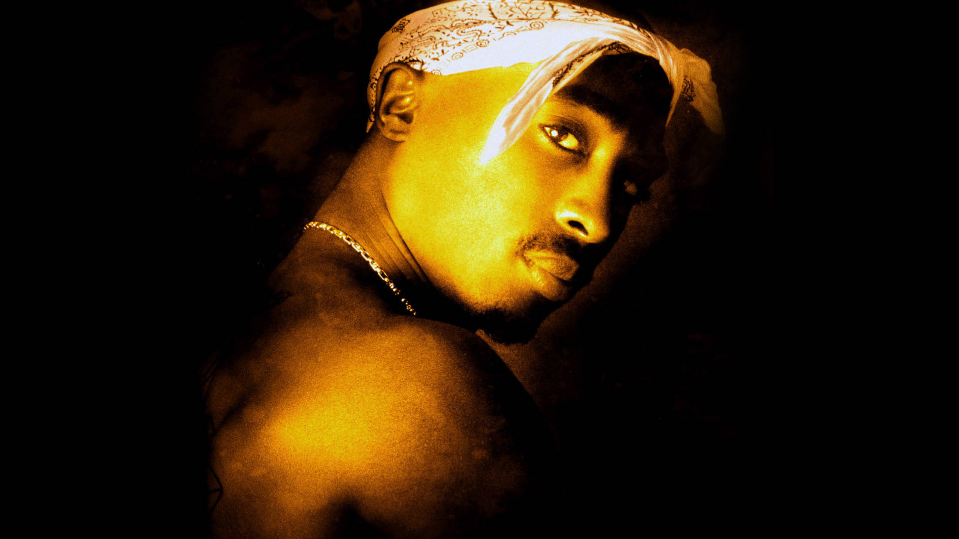 Tupac Yellow Photography Background