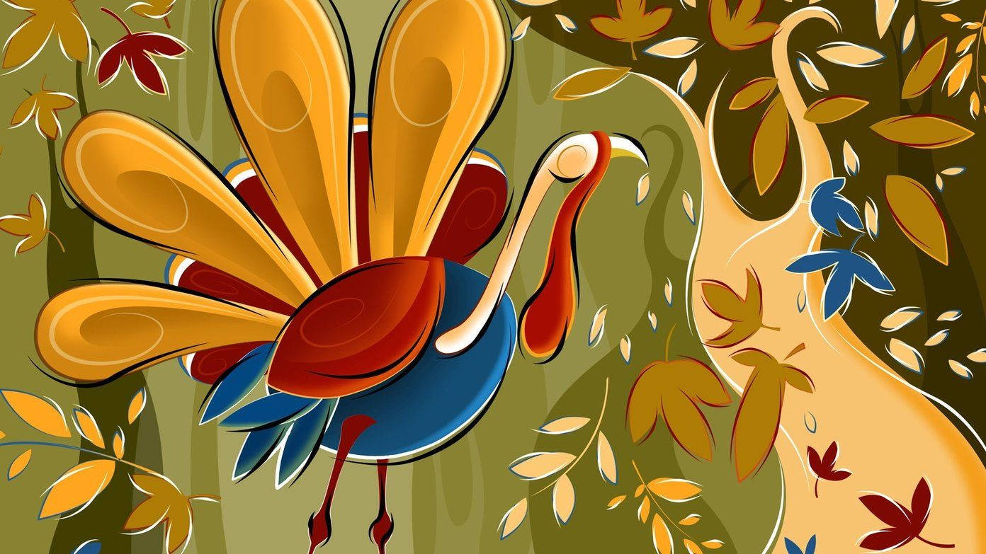 Turkey Happy Thanksgiving Painting Background