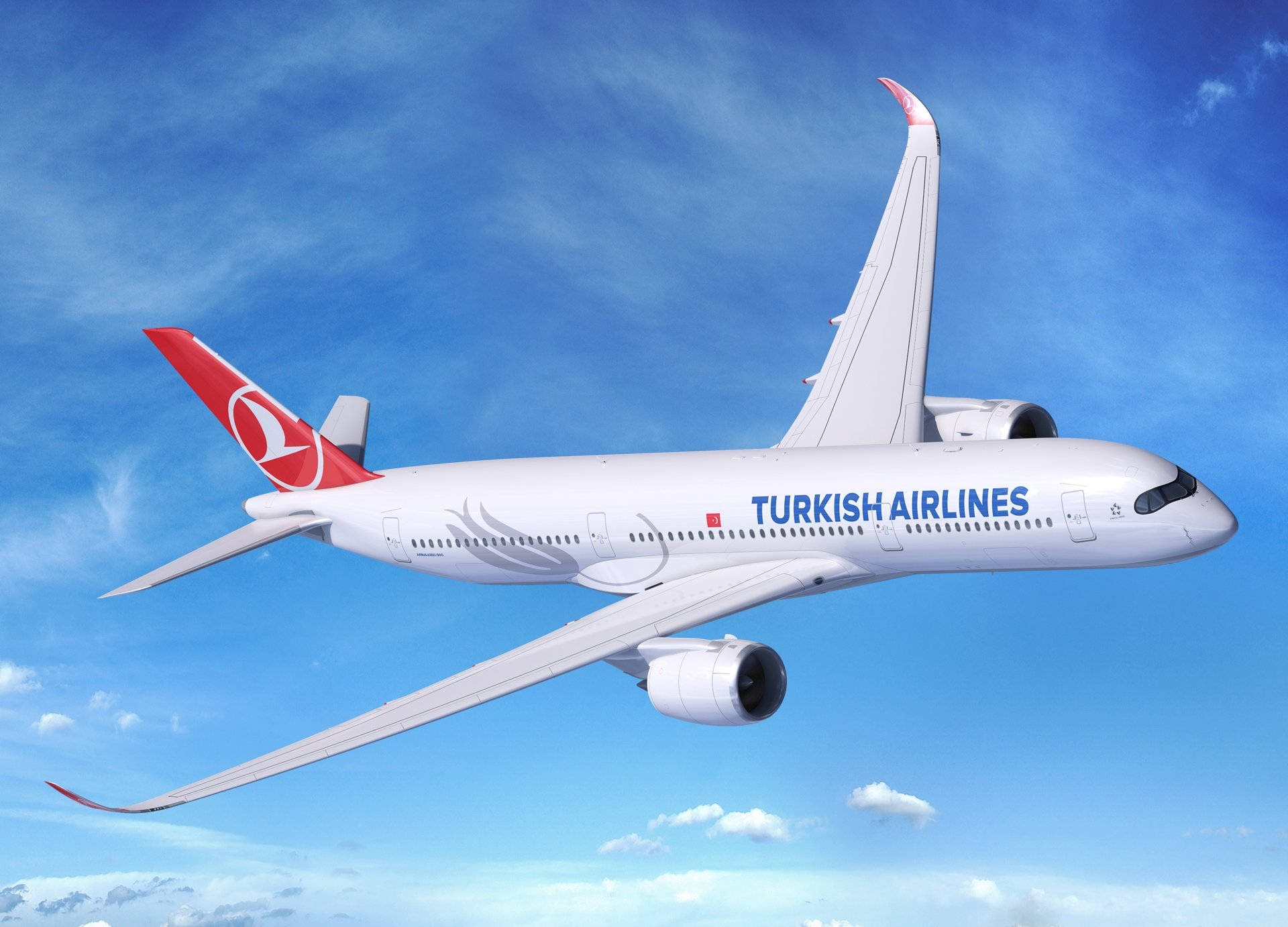 Turkish Airlines Airbus A350-900 Model Background