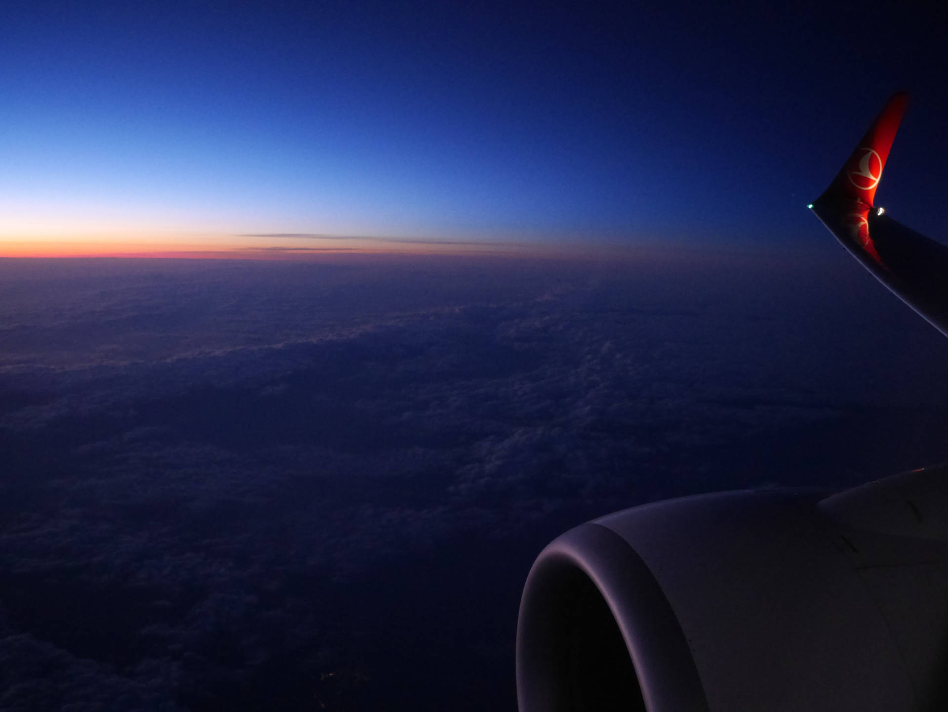 Turkish Airlines Airplane Window View Background