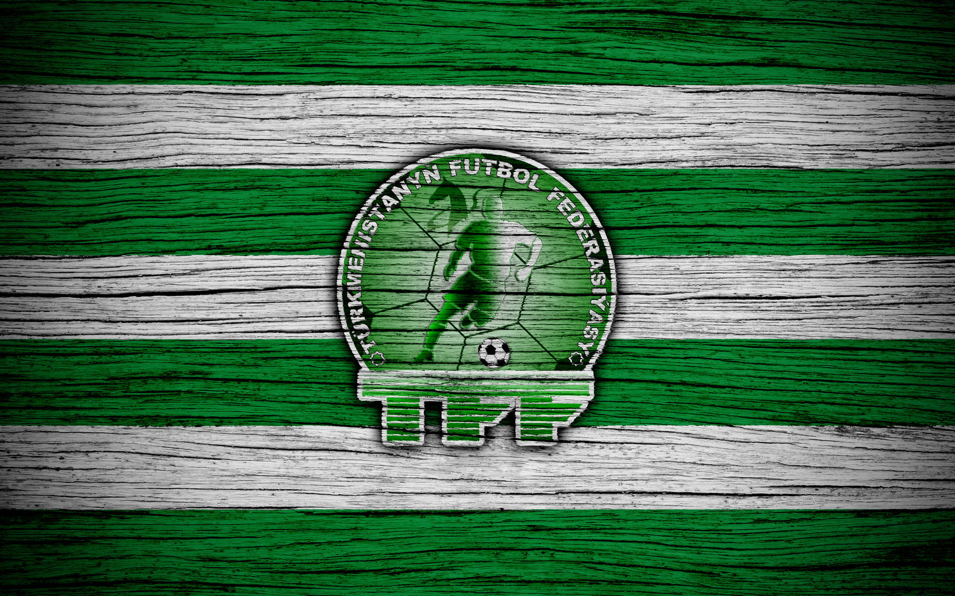 Turkmenistan Football Federation Wood Background