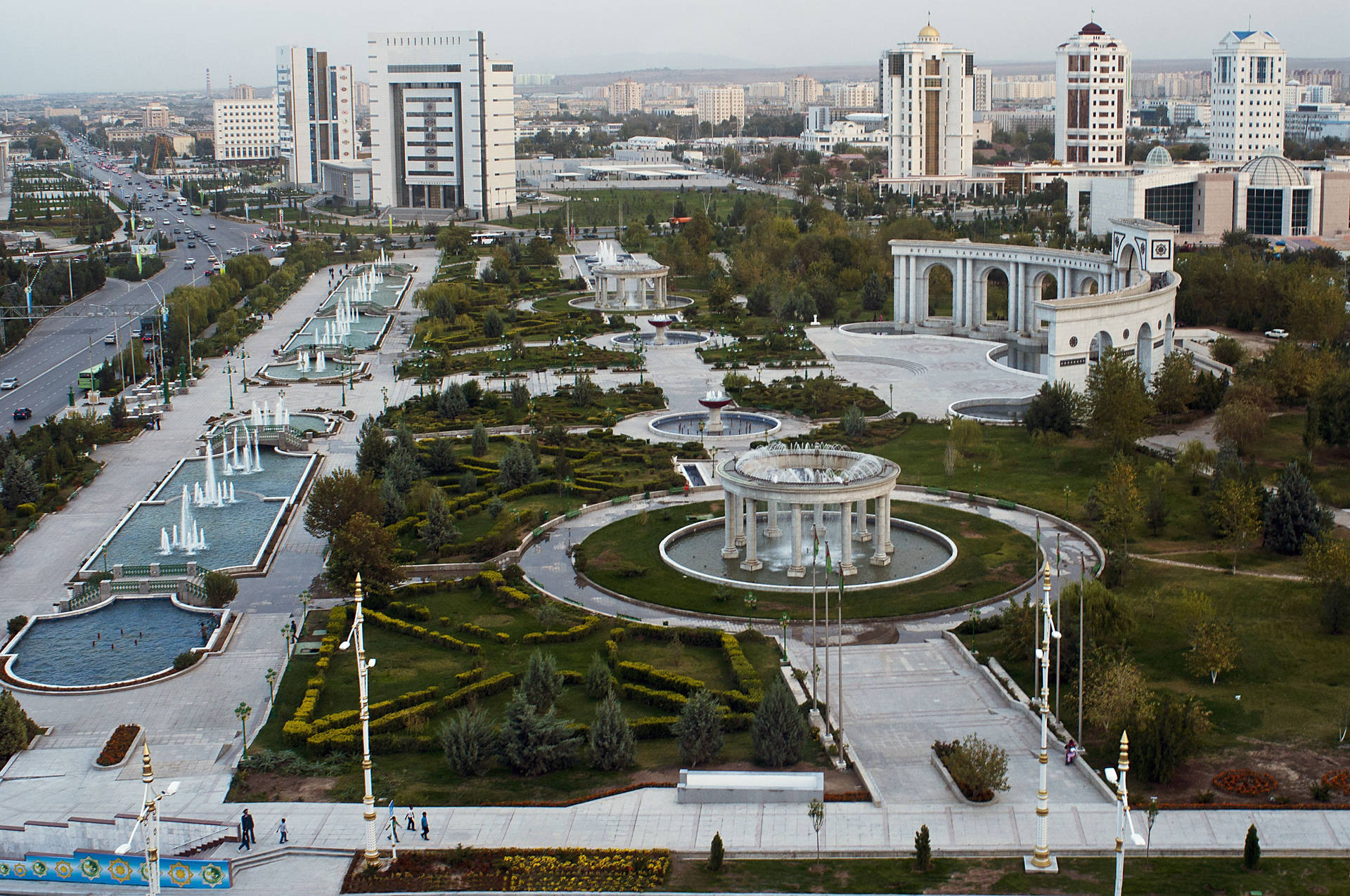 Turkmenistan Top View Background