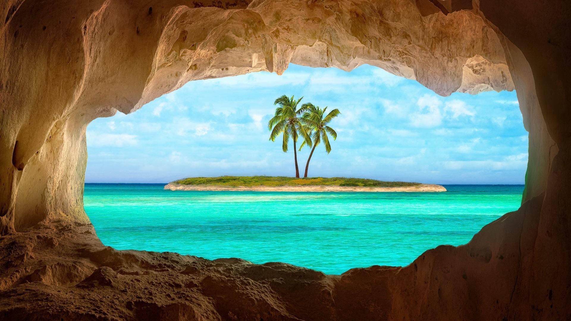 Turks And Caicos Cave Frame Background
