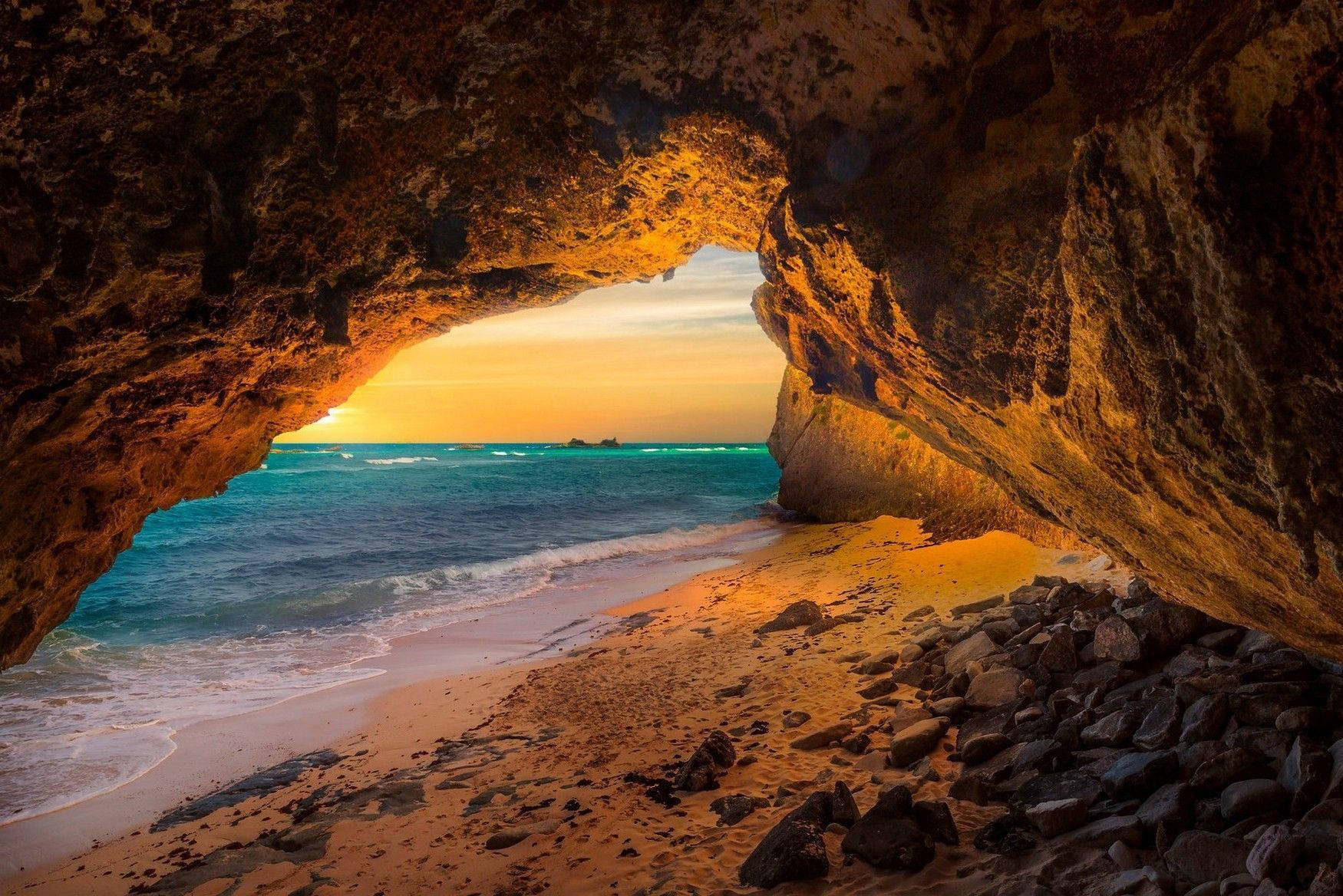 Turks And Caicos Cave Background