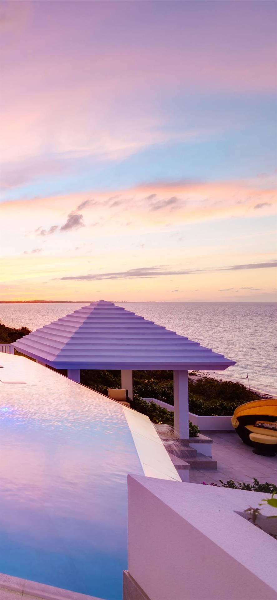 Turks And Caicos Purple Sky Background