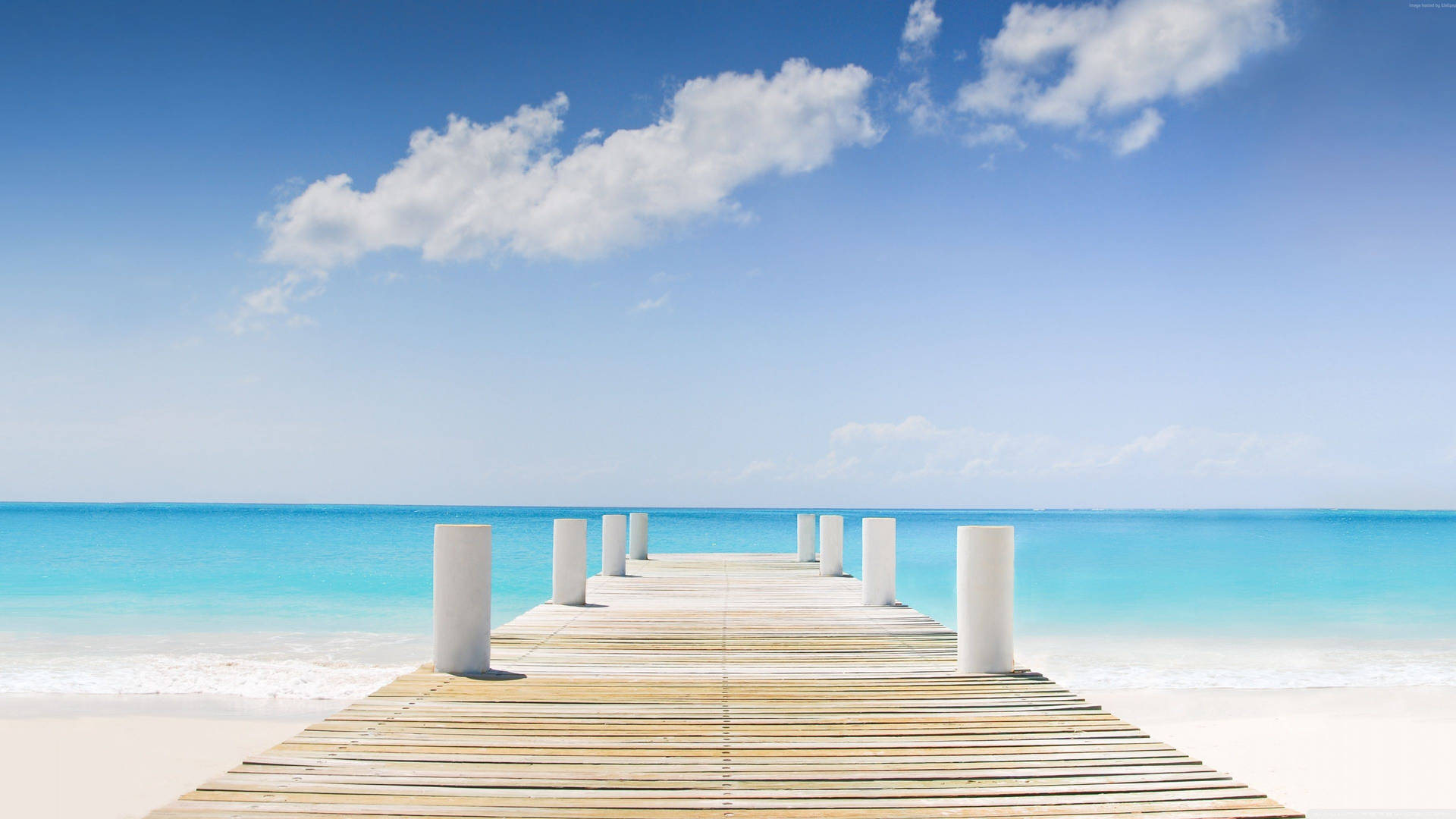 Turks And Caicos Wooden Pathway Background