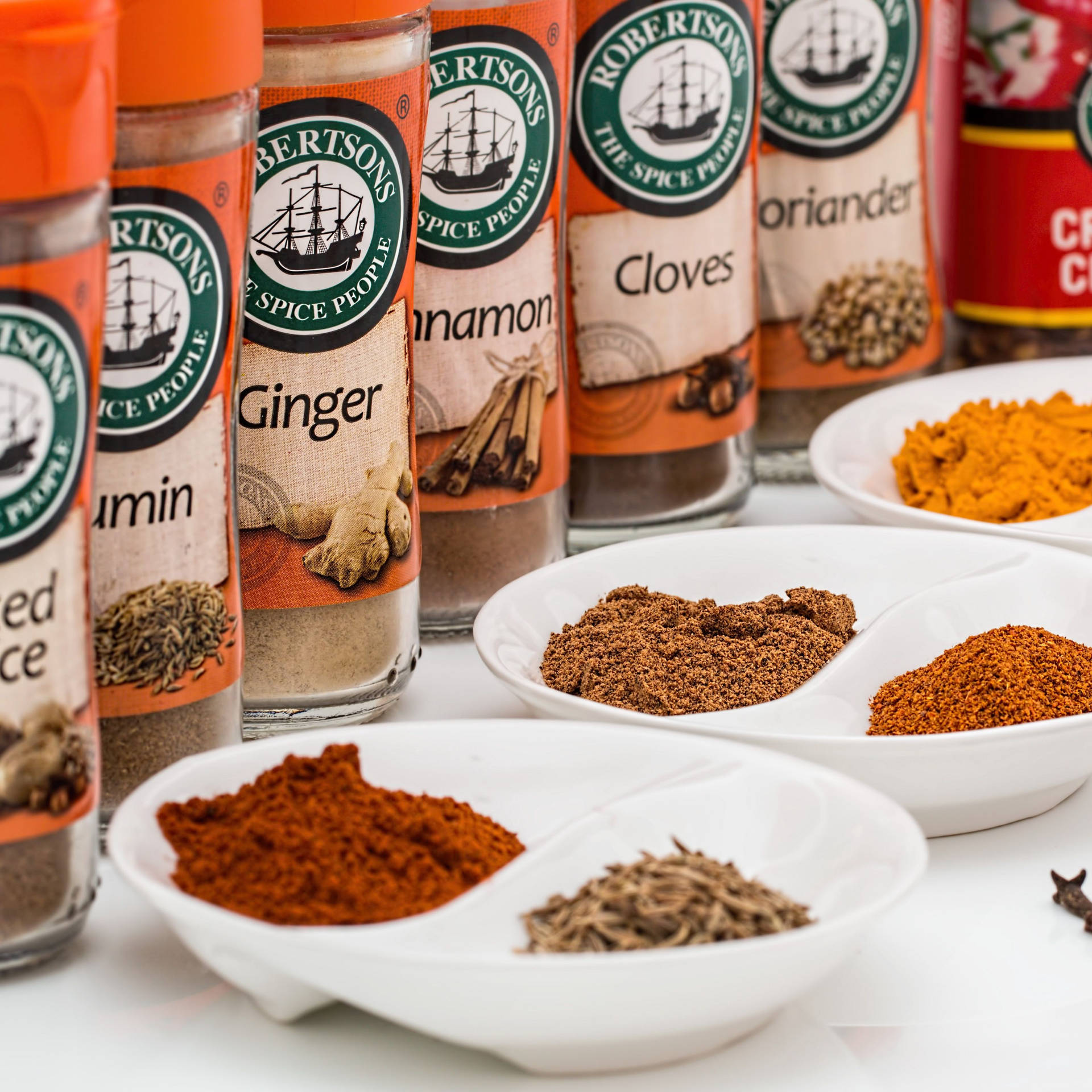 Turmeric Powder Bottle And Other Spices