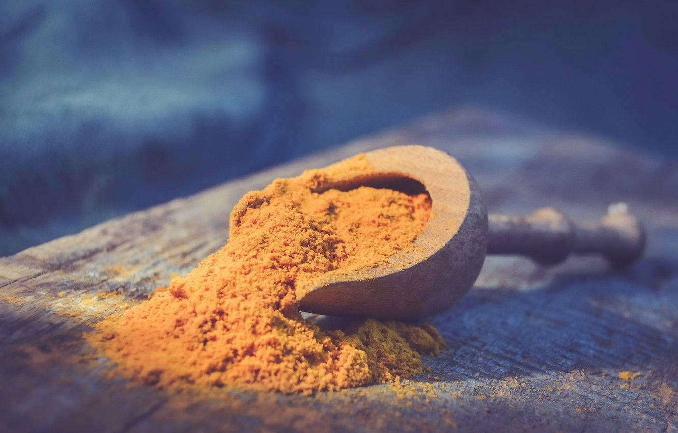 Turmeric Powder Scoop Background