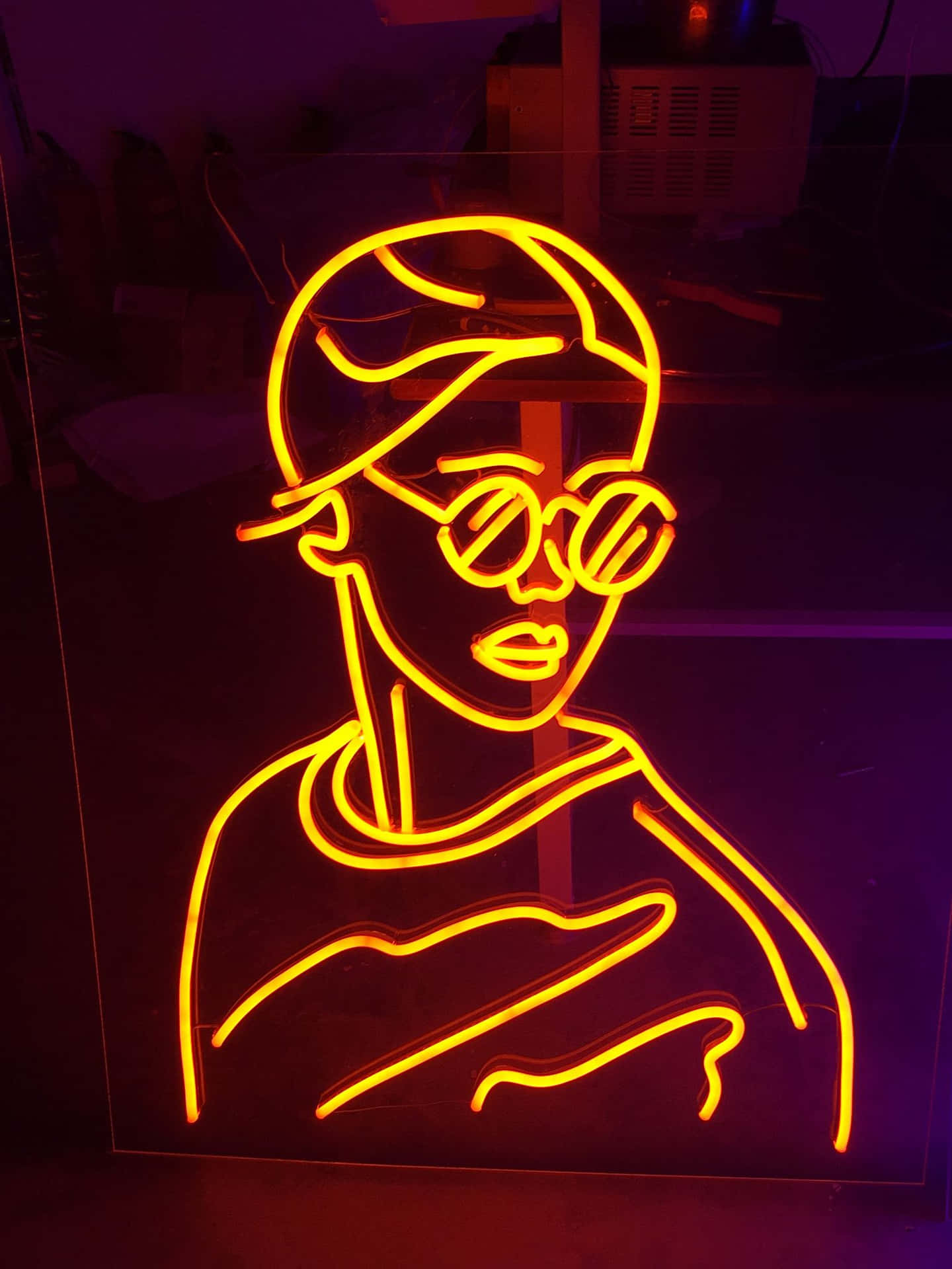 Turn Heads With This Stunning Yellow Neon Light Background