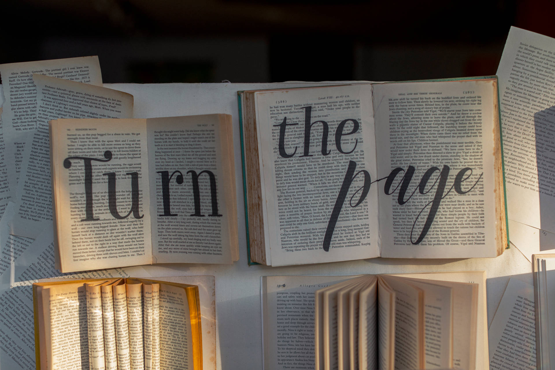Turn The Page Book Aesthetic Background