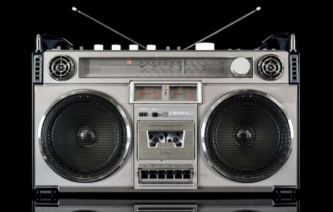 Turn Up The Volume With This Classic Boombox. Background