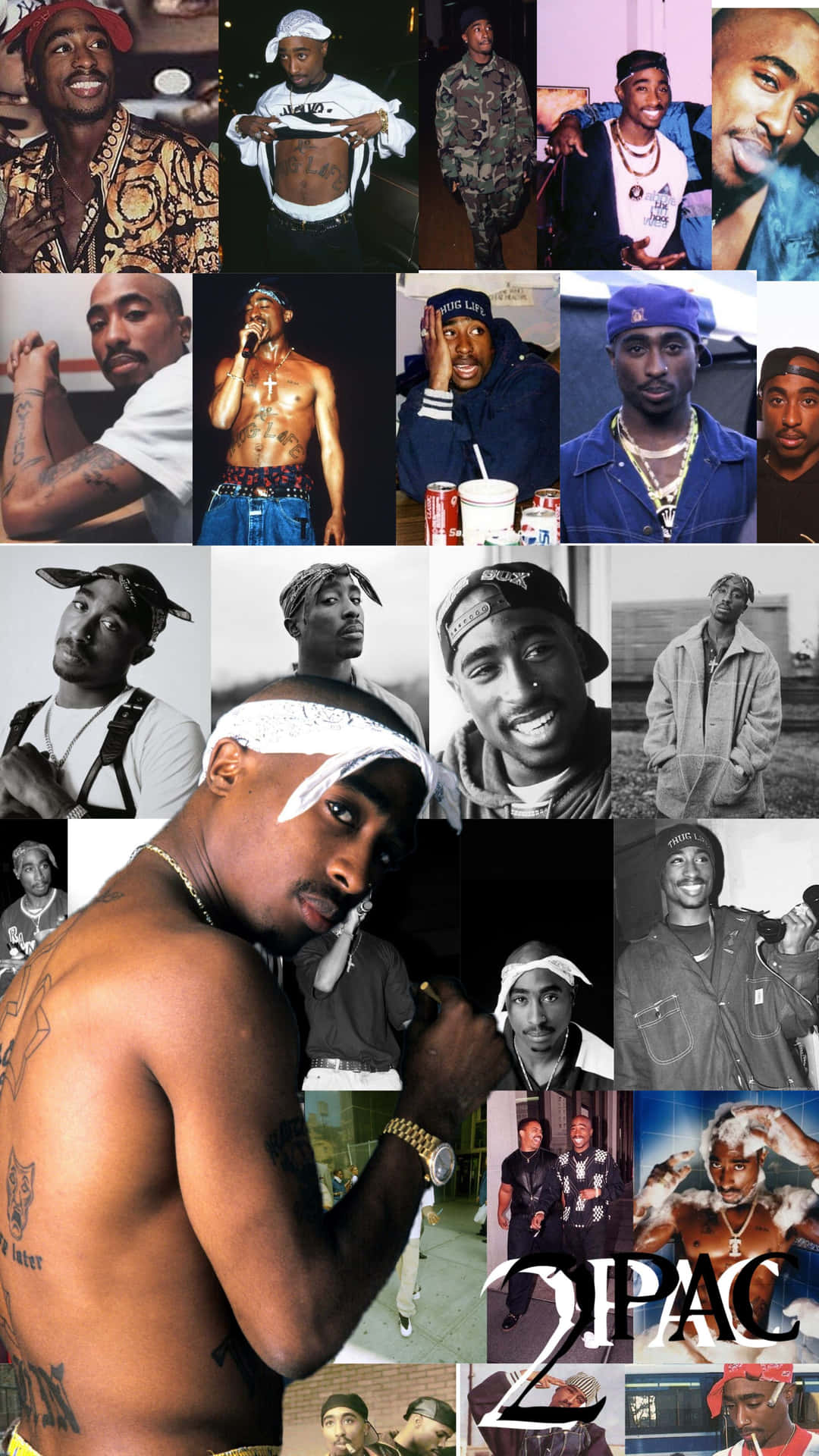 Turn Your Phone Into A Classic Beauty With The Tupac Iphone Wallpaper Background