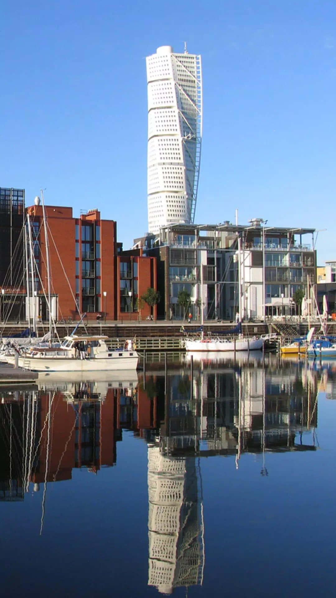 Turning Torso Water Reflection Background