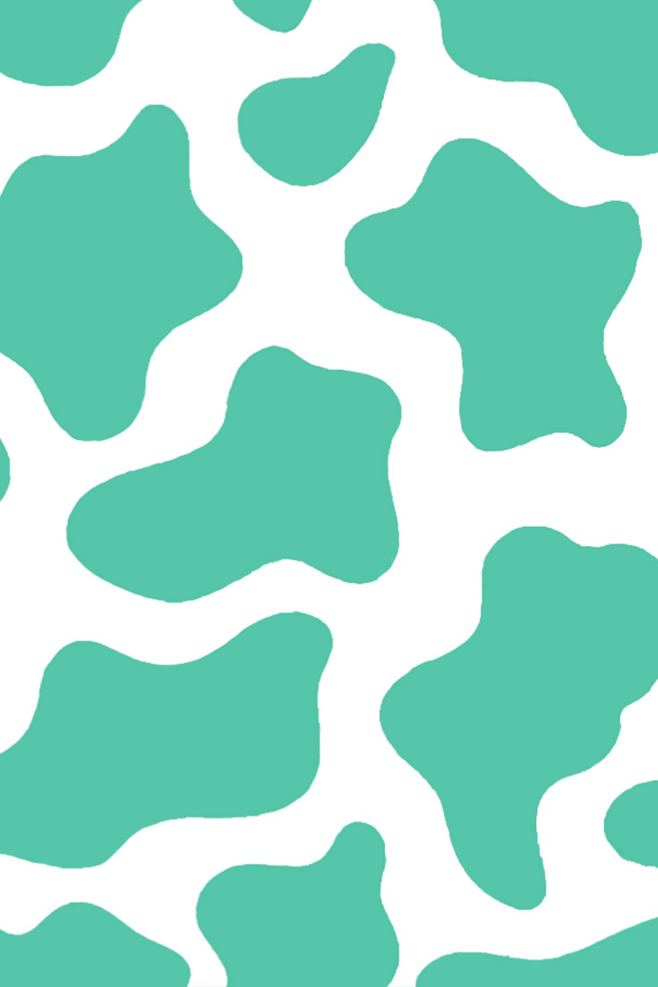 Turquoise Cow Print Background