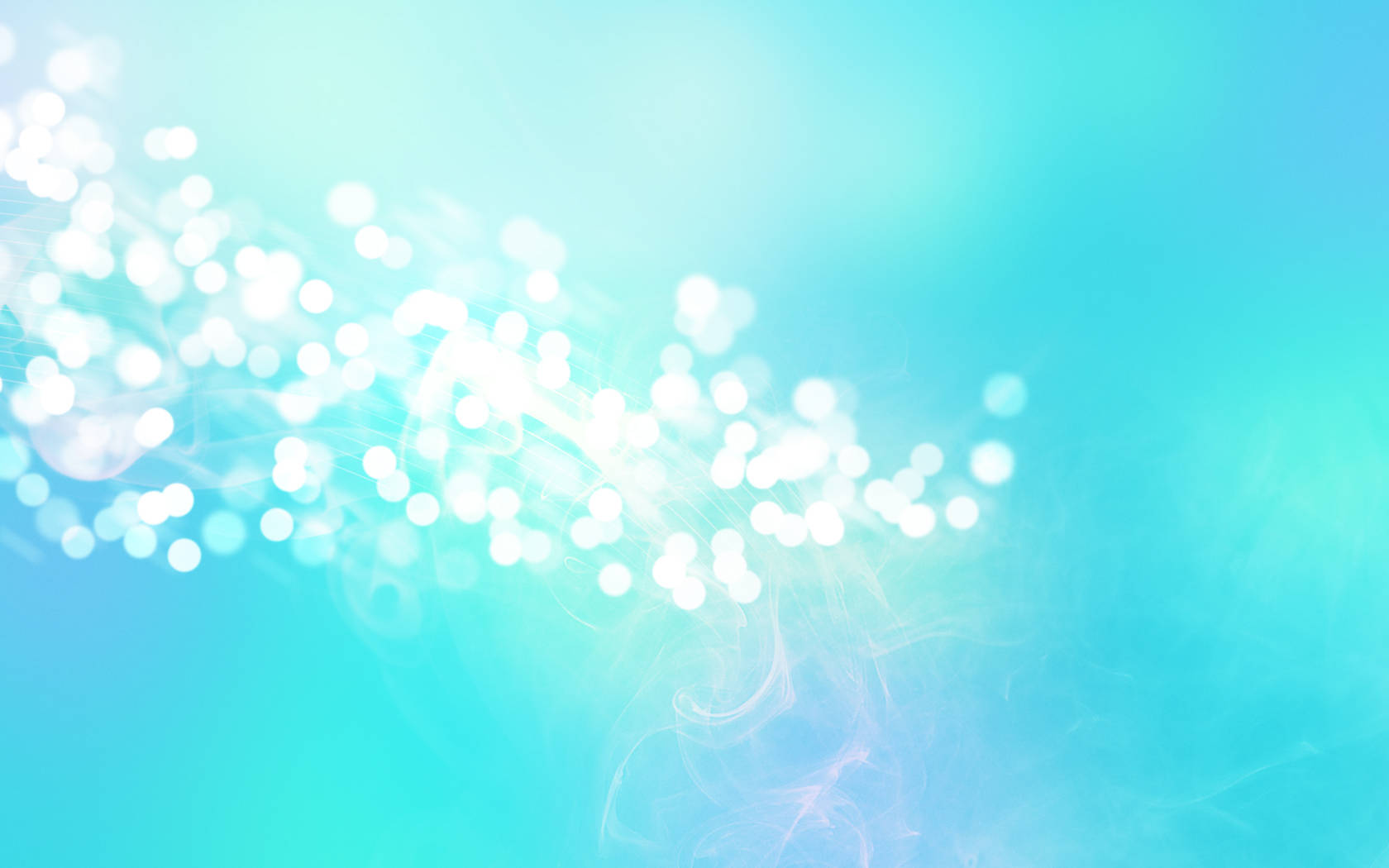 Turquoise Light Particles Background