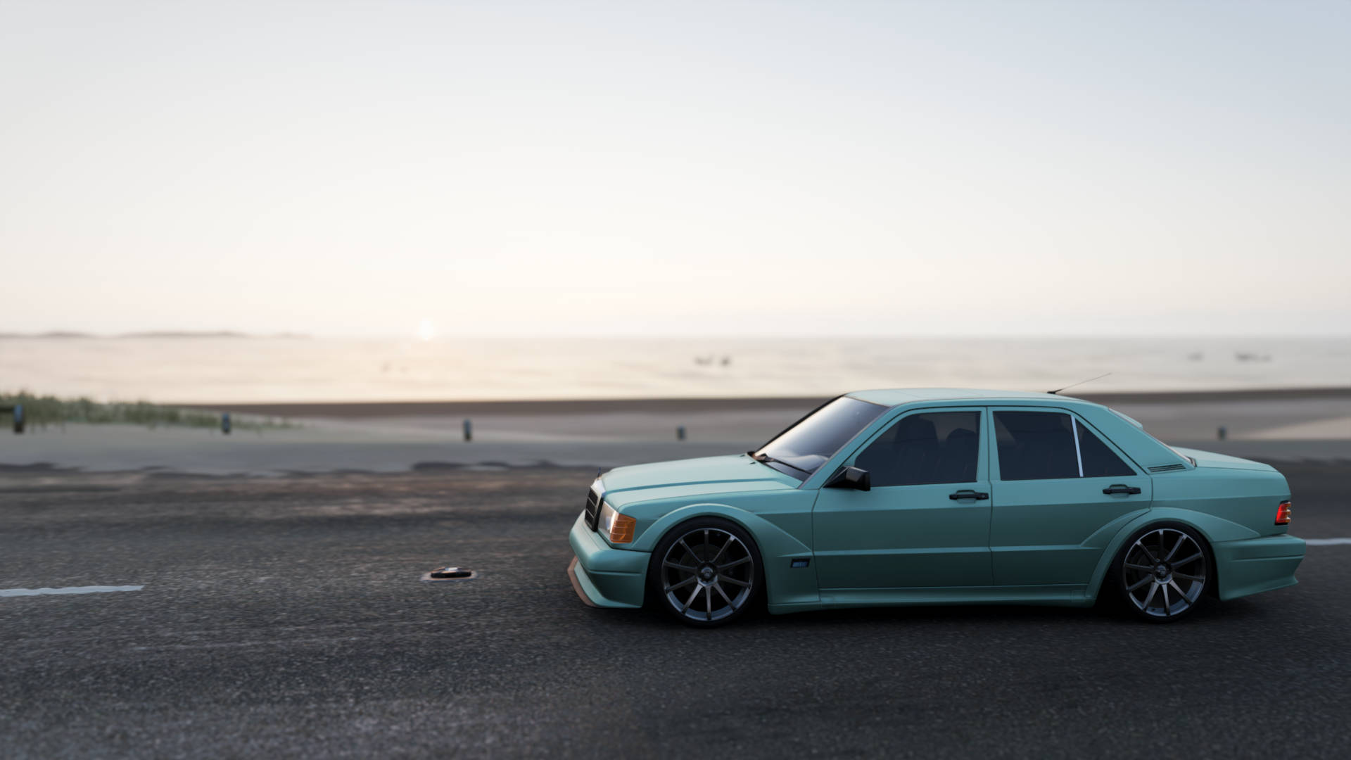 Turquoise Low Car