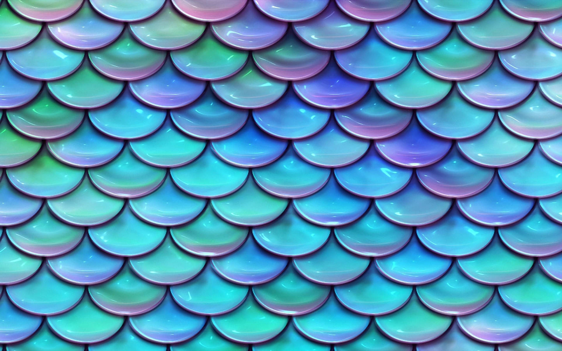 Turquoise Mermaid Scales Pattern Background