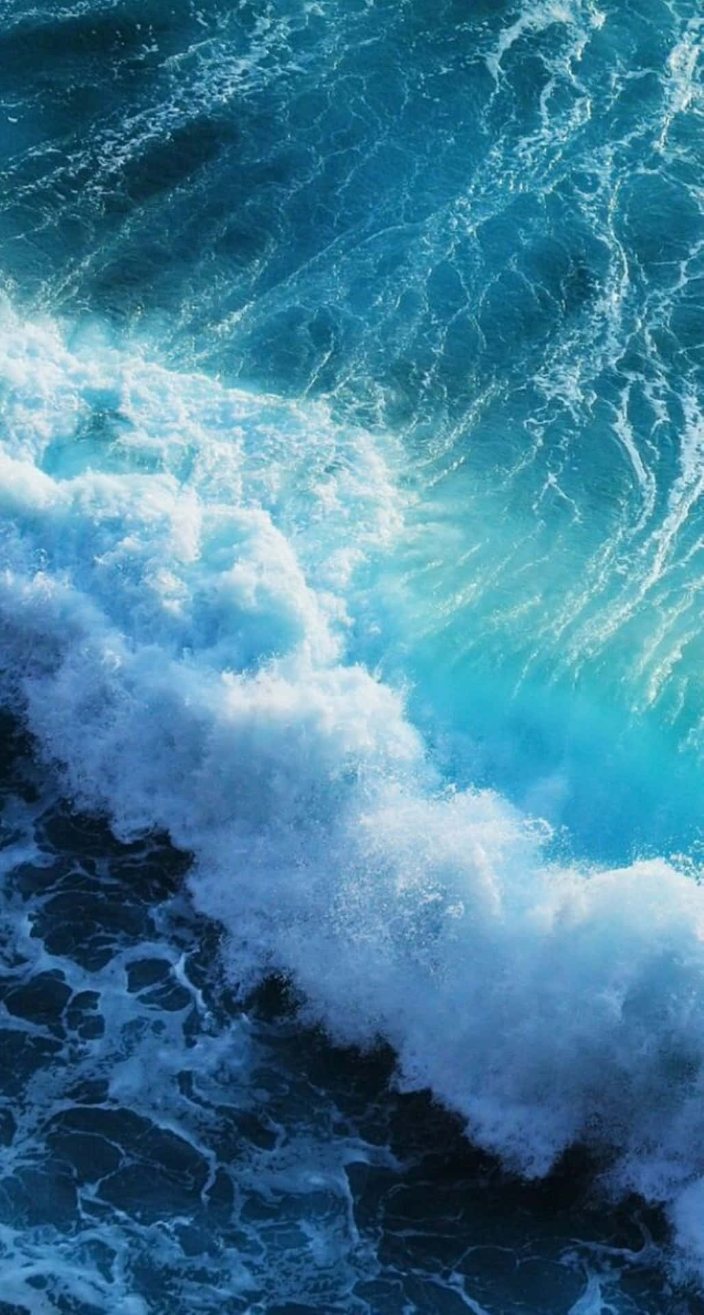 Turquoise_ Ocean_ Waves_4 K_ U H D Background