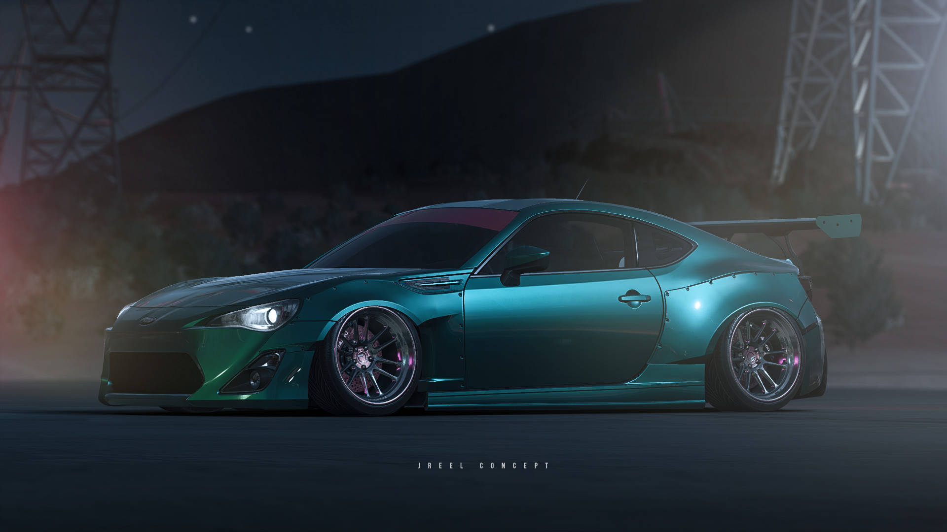 Turquoise Subaru Brz Background