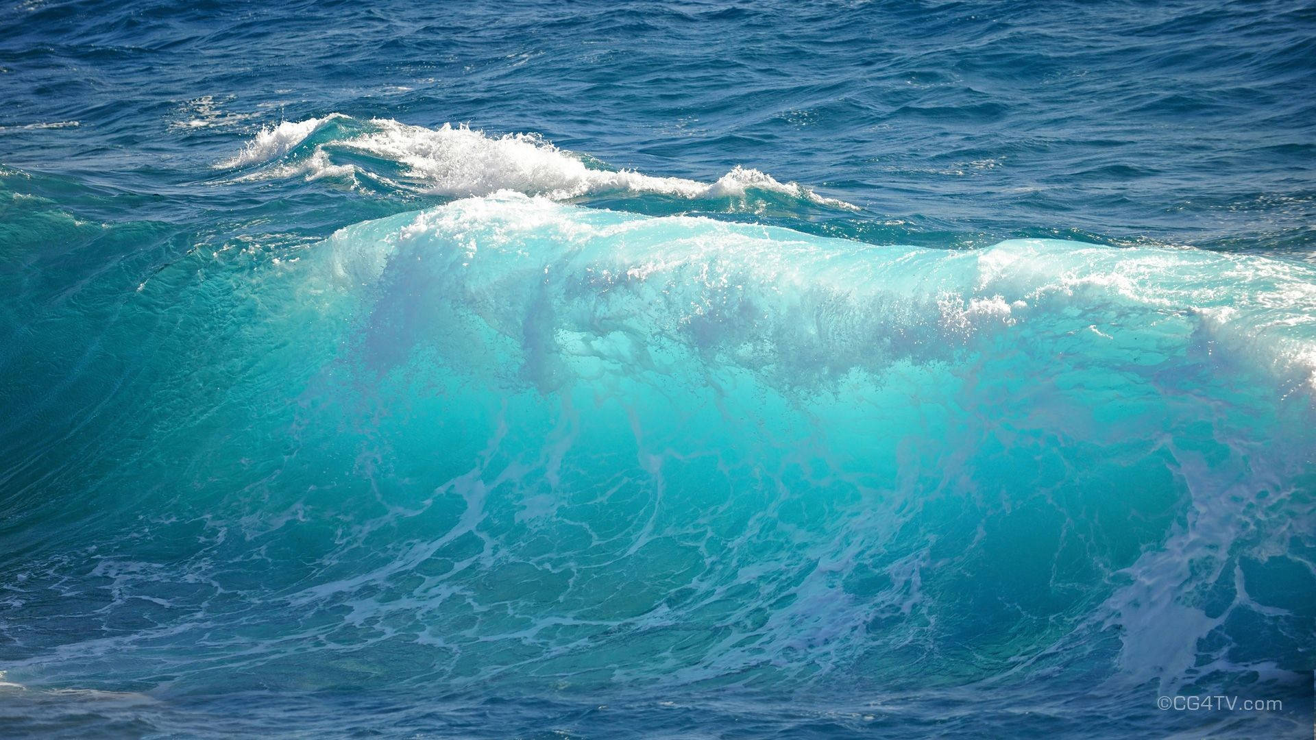 Turquoise Wave Ocean Desktop Background