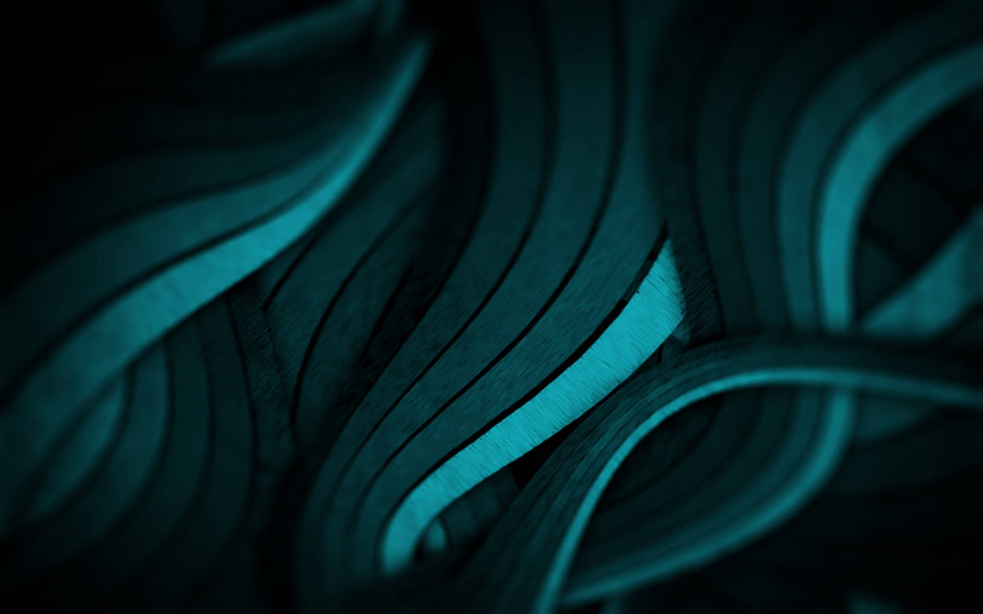 Turquoise Wavy Abstract