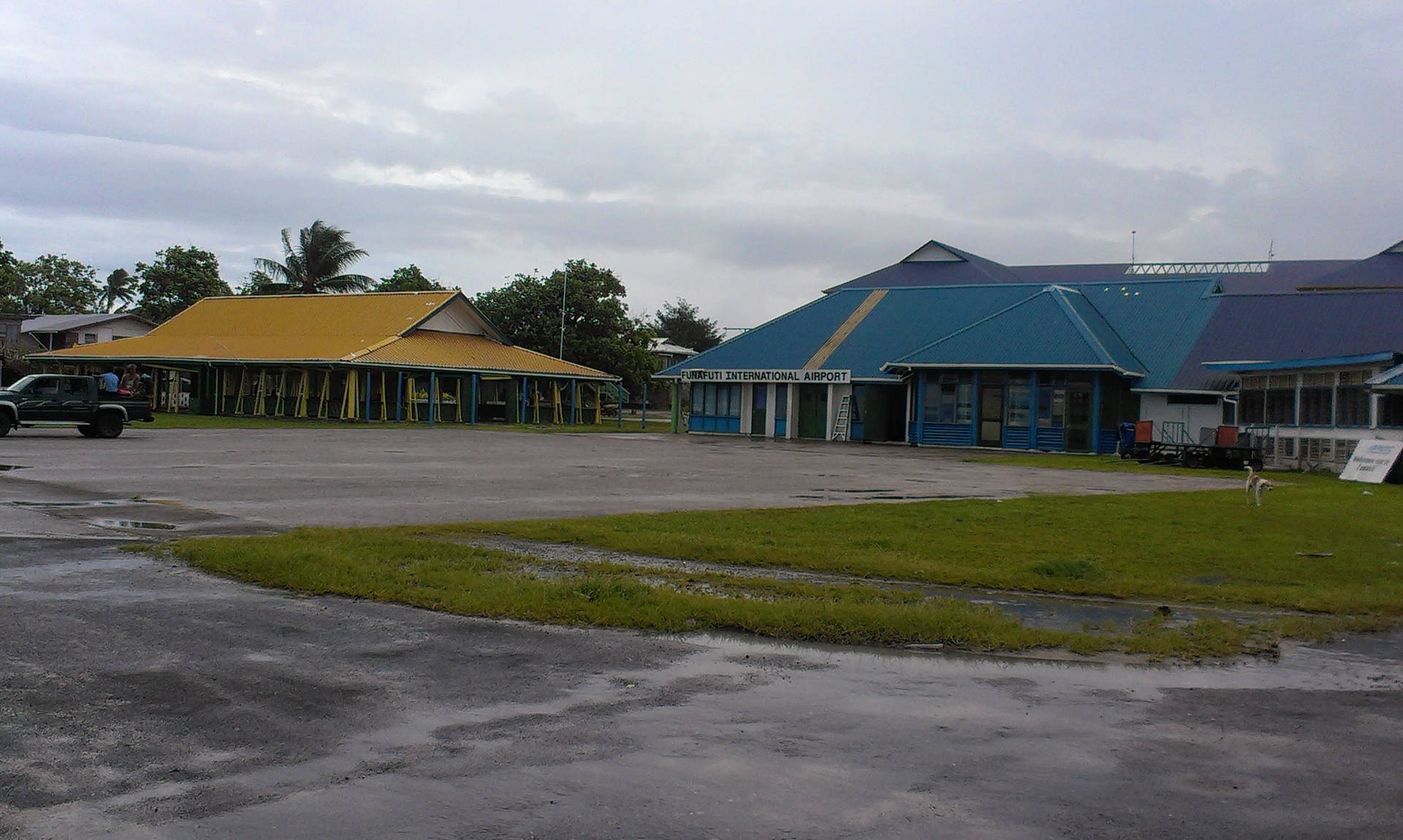 Tuvalu Colorful Houses Background