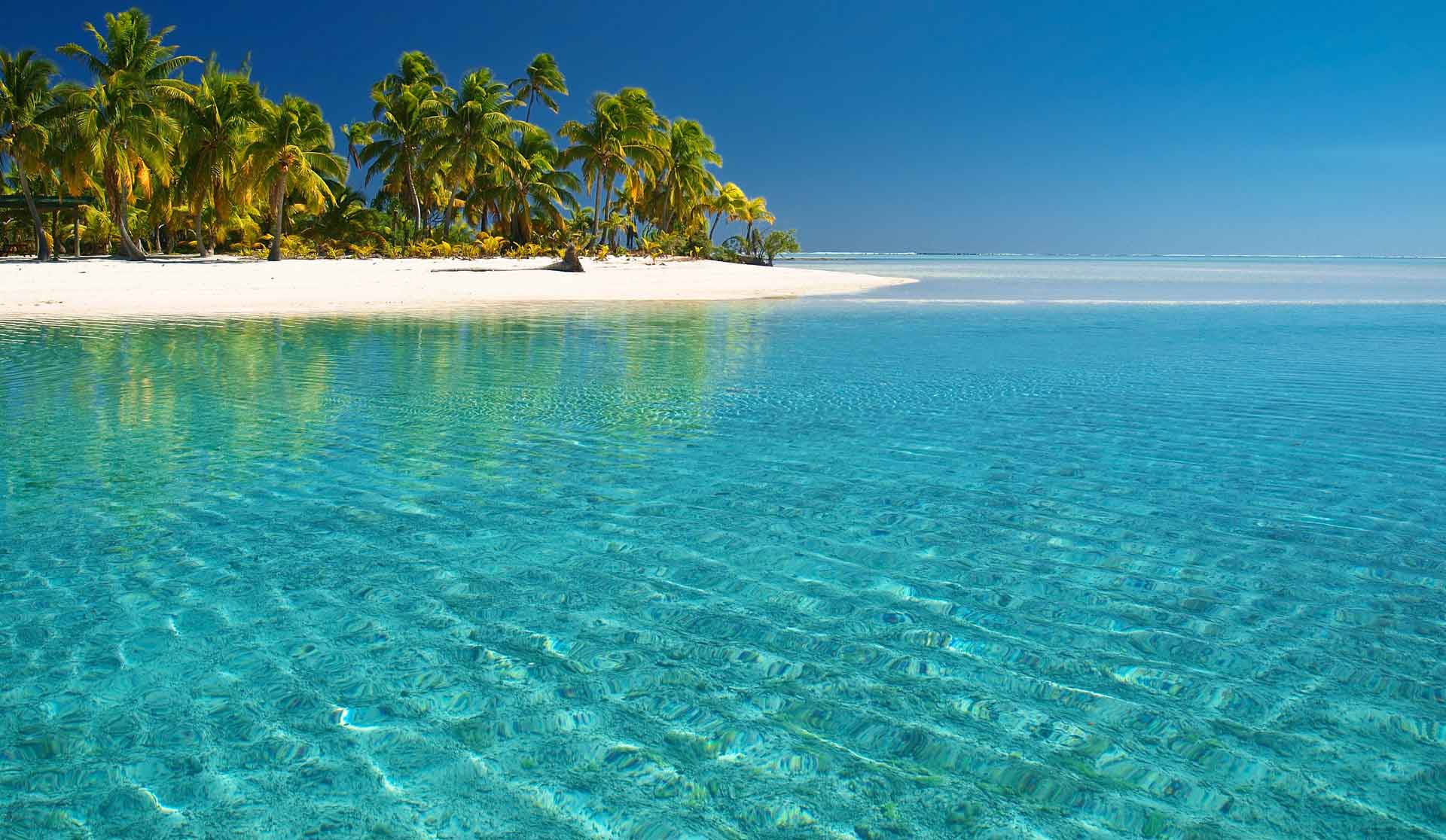 Tuvalu Island On Blue Sea Background