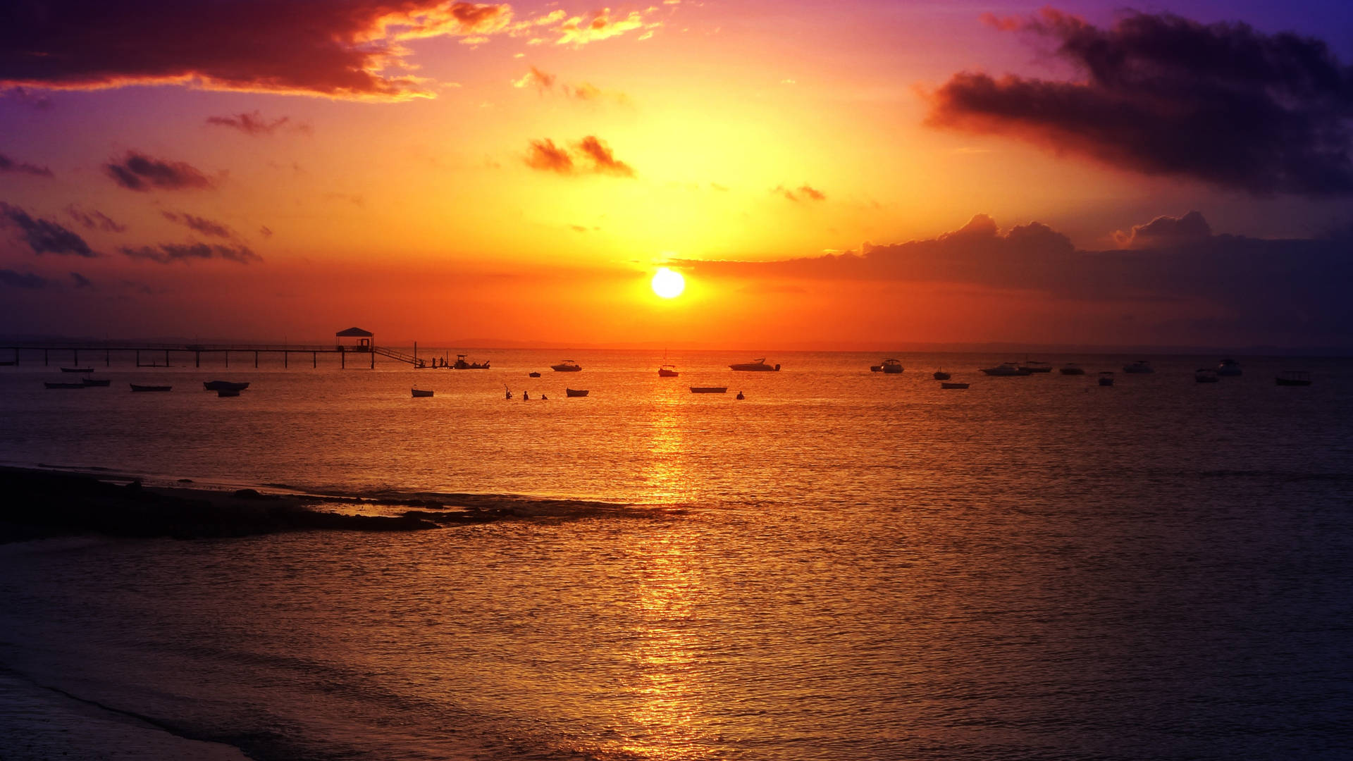 Tuvalu Sunset Sky Background