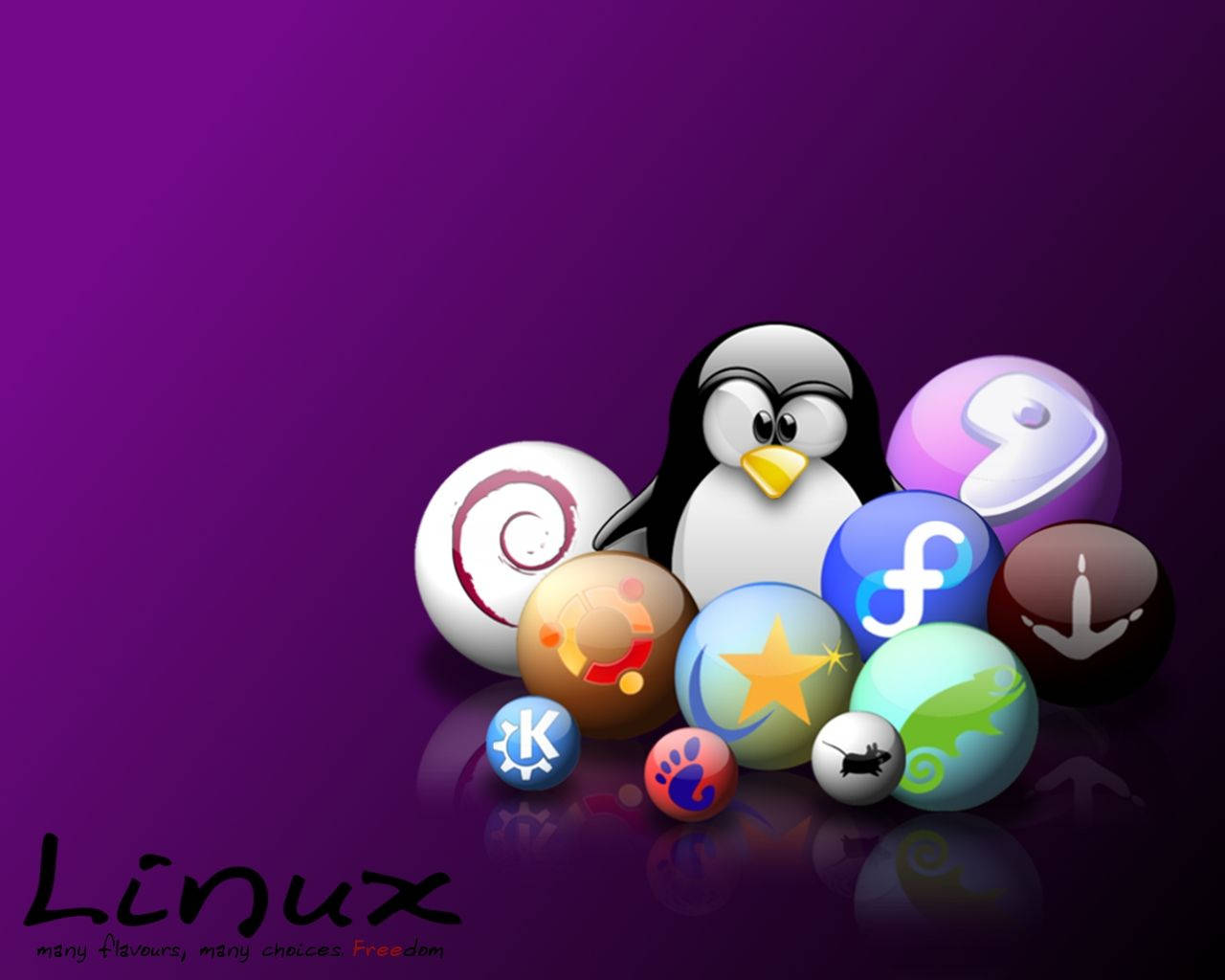 Tux Distro Balls Linux Desktop Logo