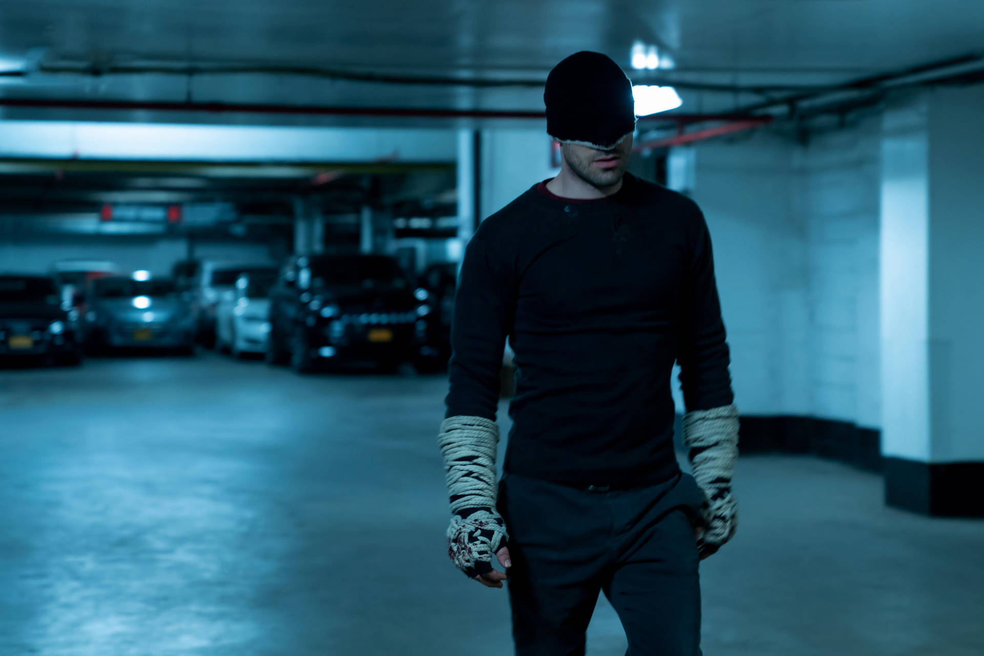 Tv 4k Daredevil Black Costume Background