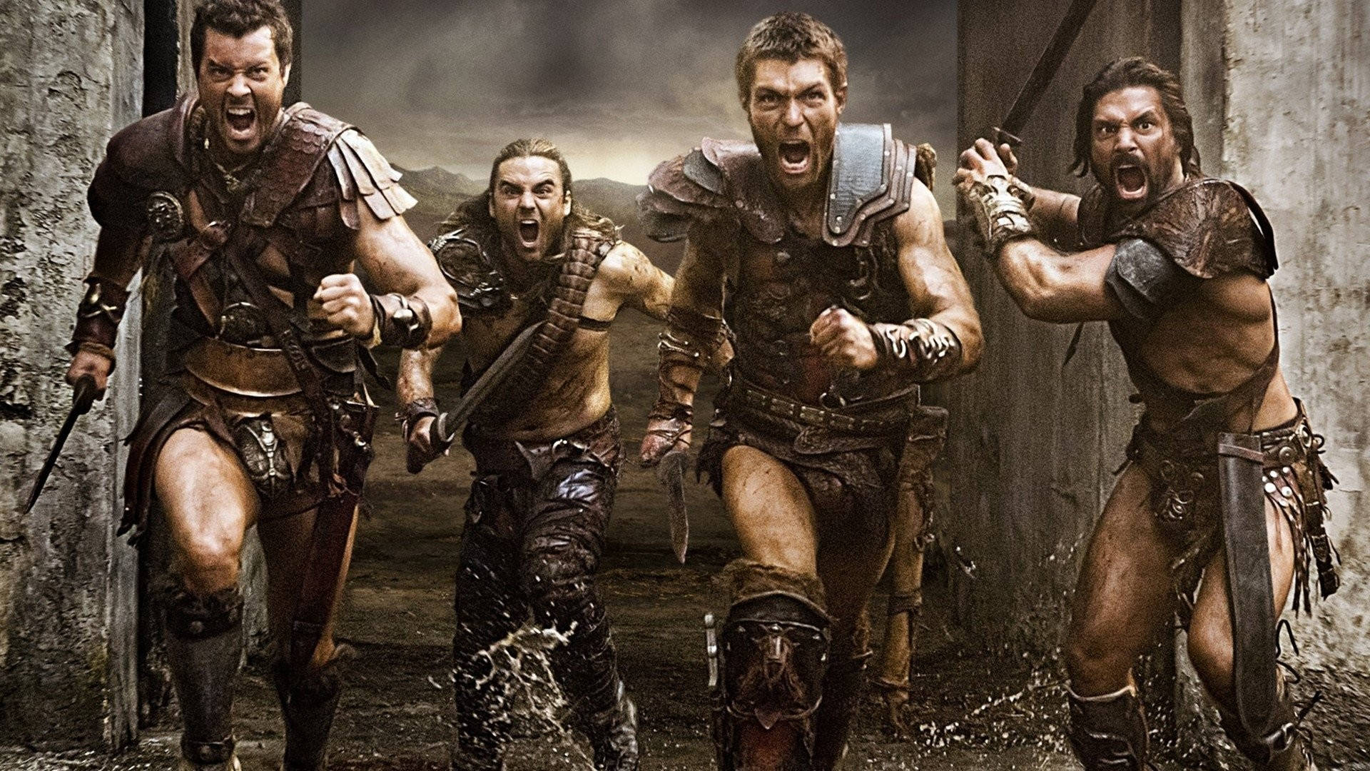 Tv 4k Spartacus Characters Running