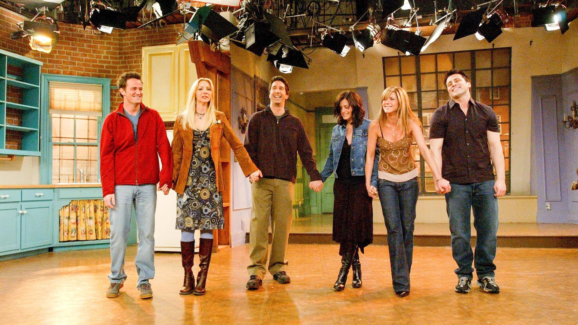 Tv Show Friends Characters In Studio Background