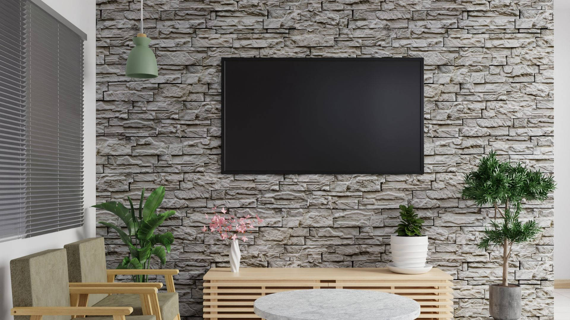 Tv Stone Wall Character Background