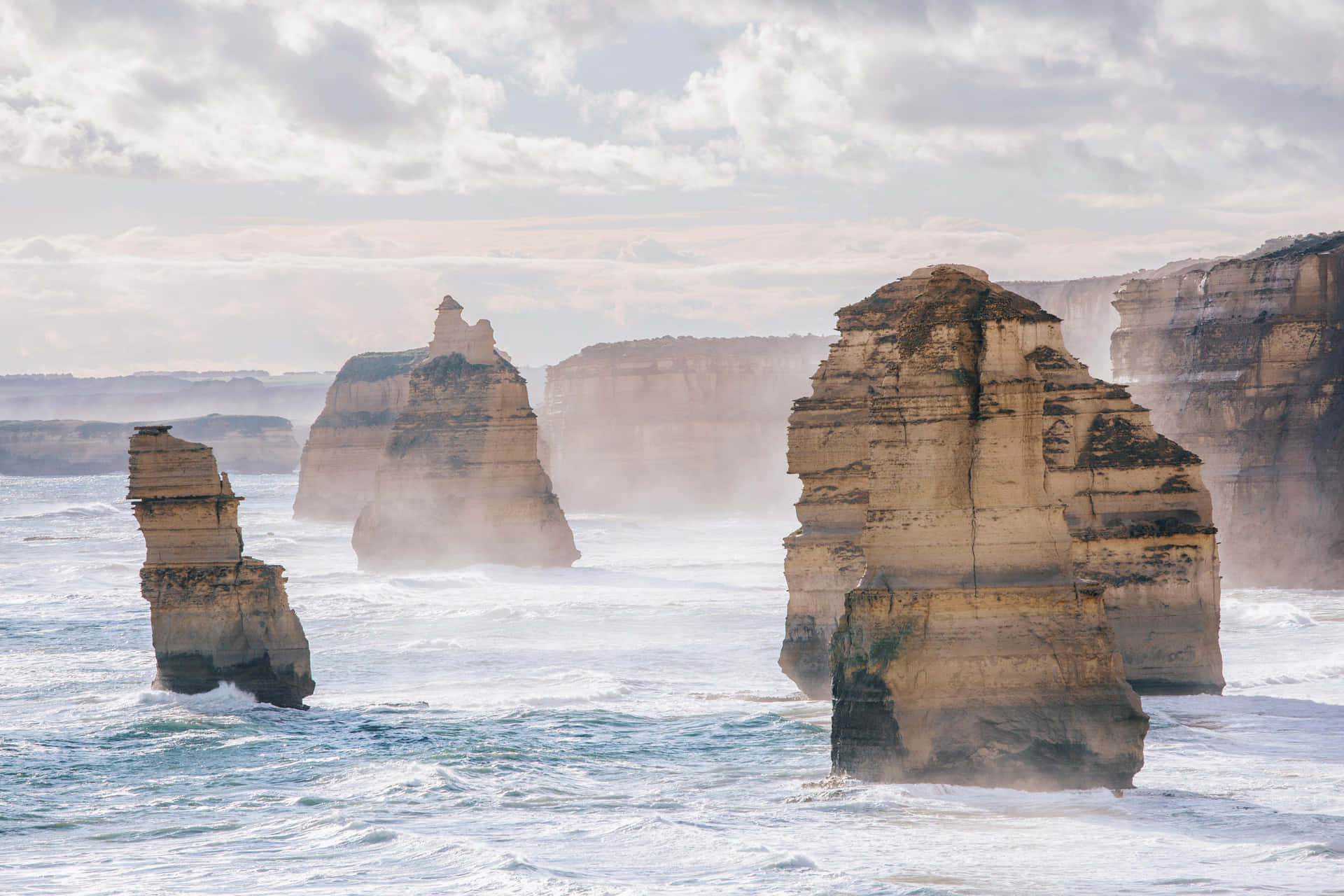 Twelve Apostles Sea Rock In Victoria Australia Background