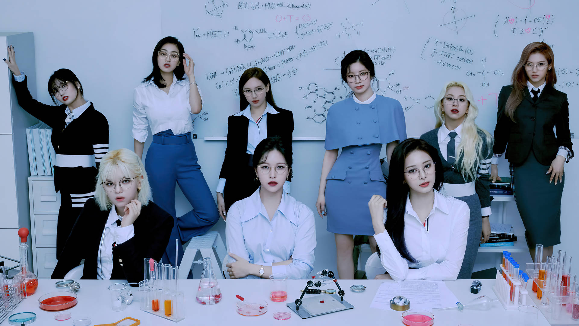 Twice 4k Formula Of Love Laboratory Background