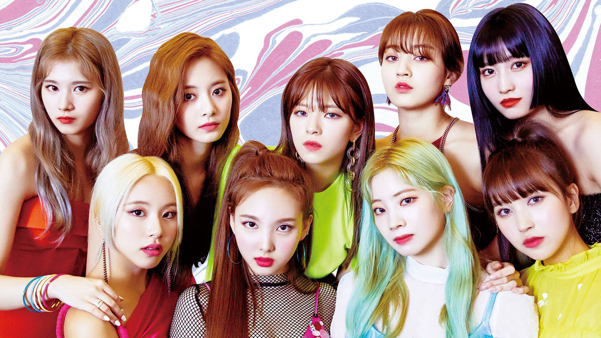 Twice 4k In Abstract Backdrop Background