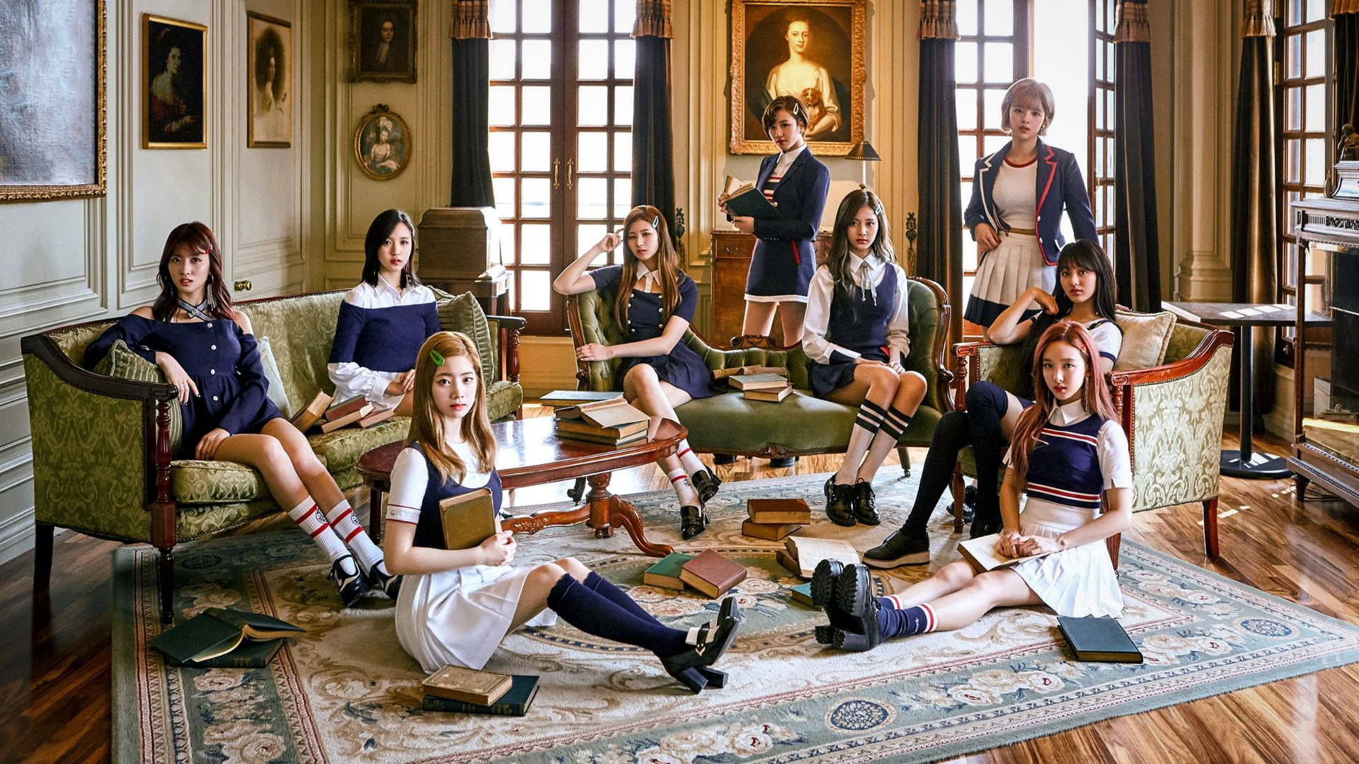 Twice 4k In Victorian House Background