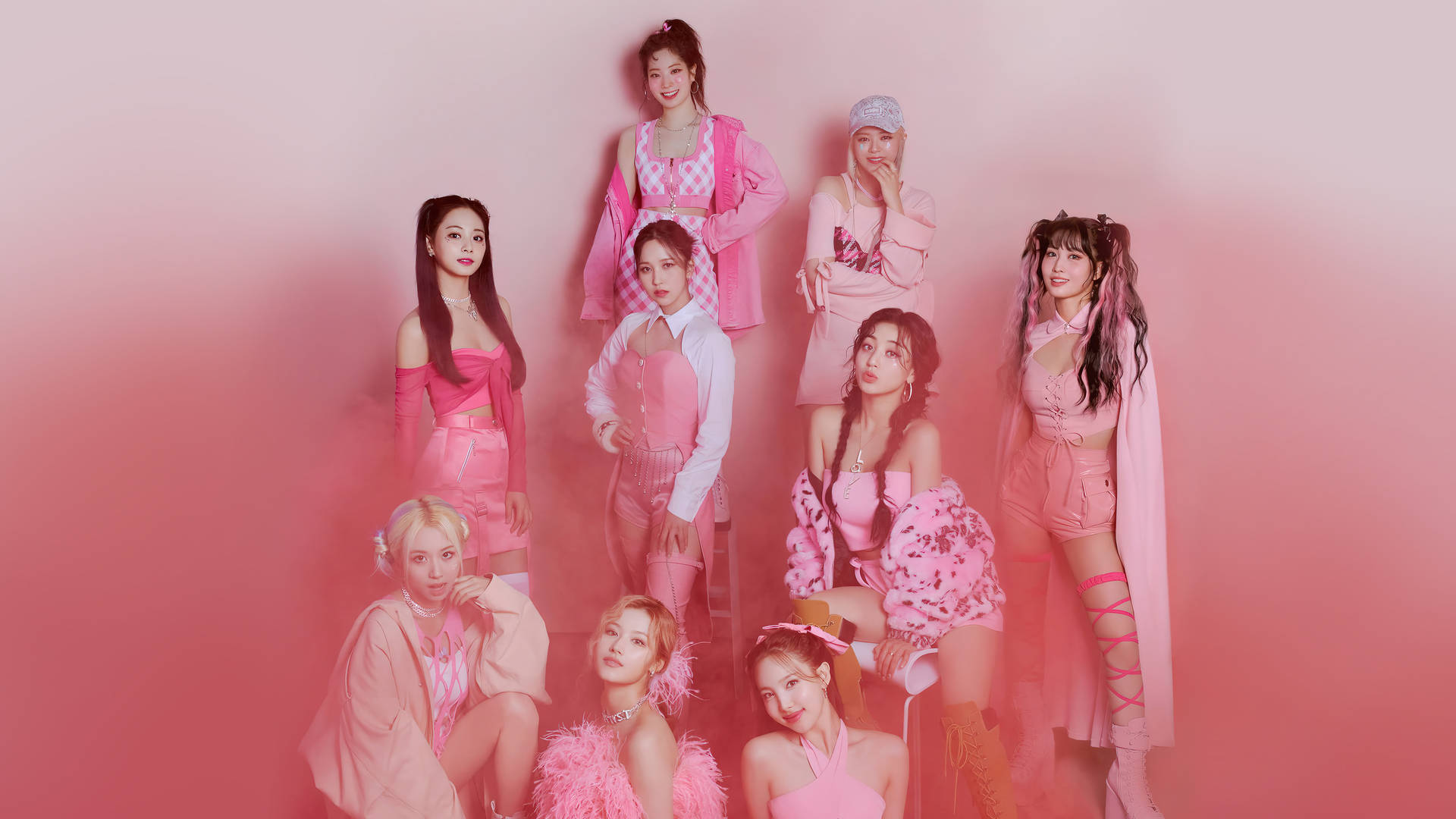 Twice 4k Smokey Pink Gradient Backdrop Background