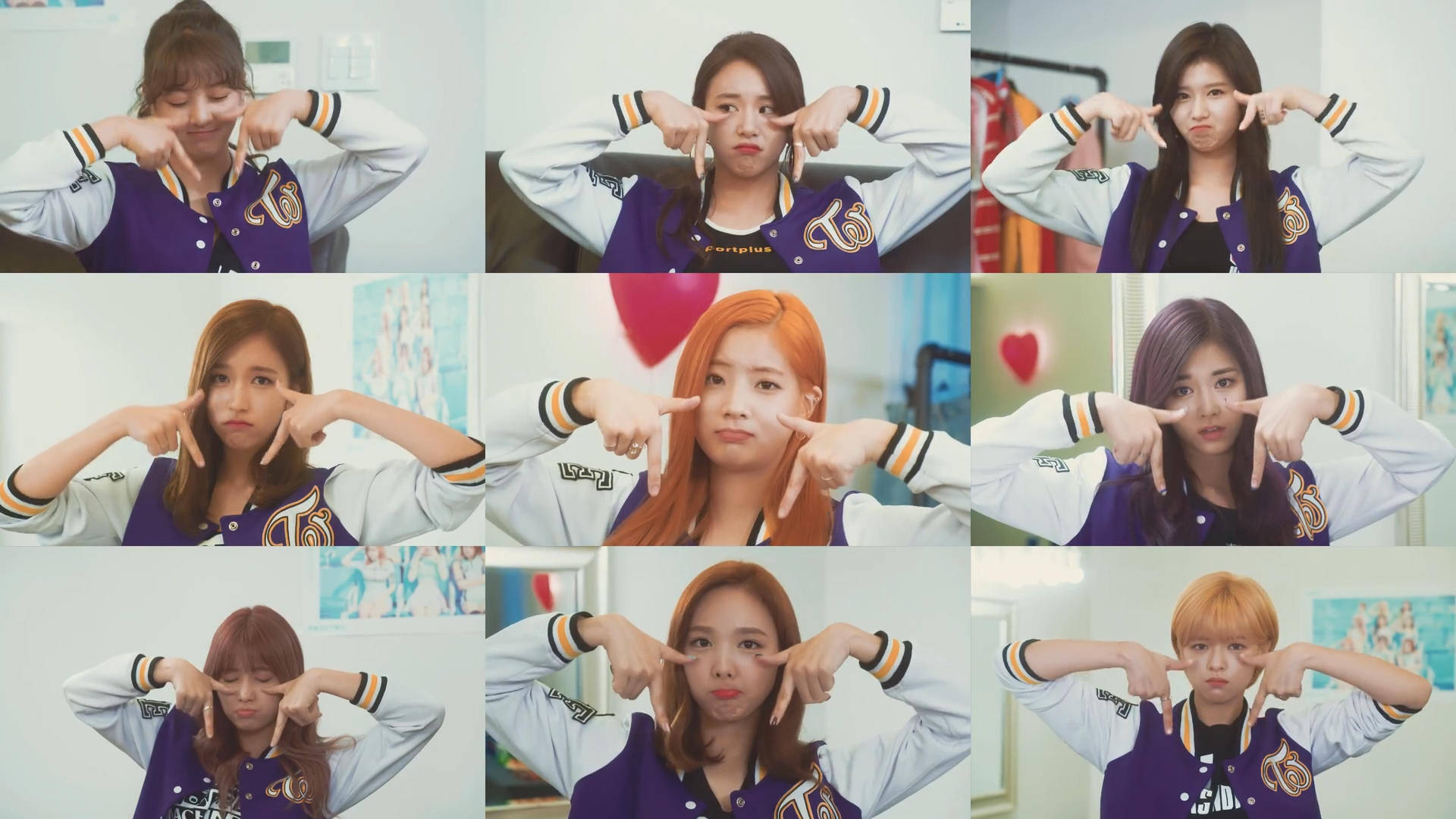 Twice 4k Tt Texting Emoticon Collage Background