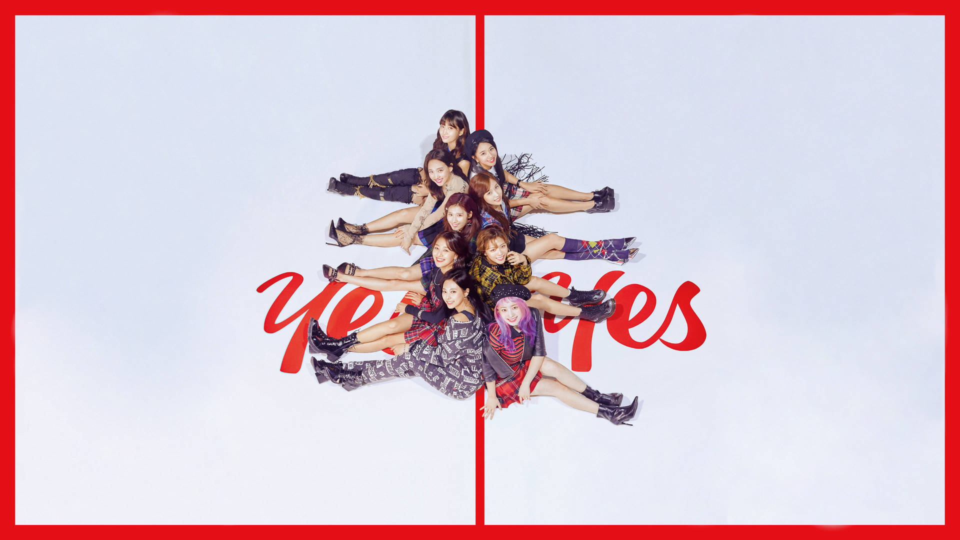 Twice 4k Yes Or Yes Poster Background