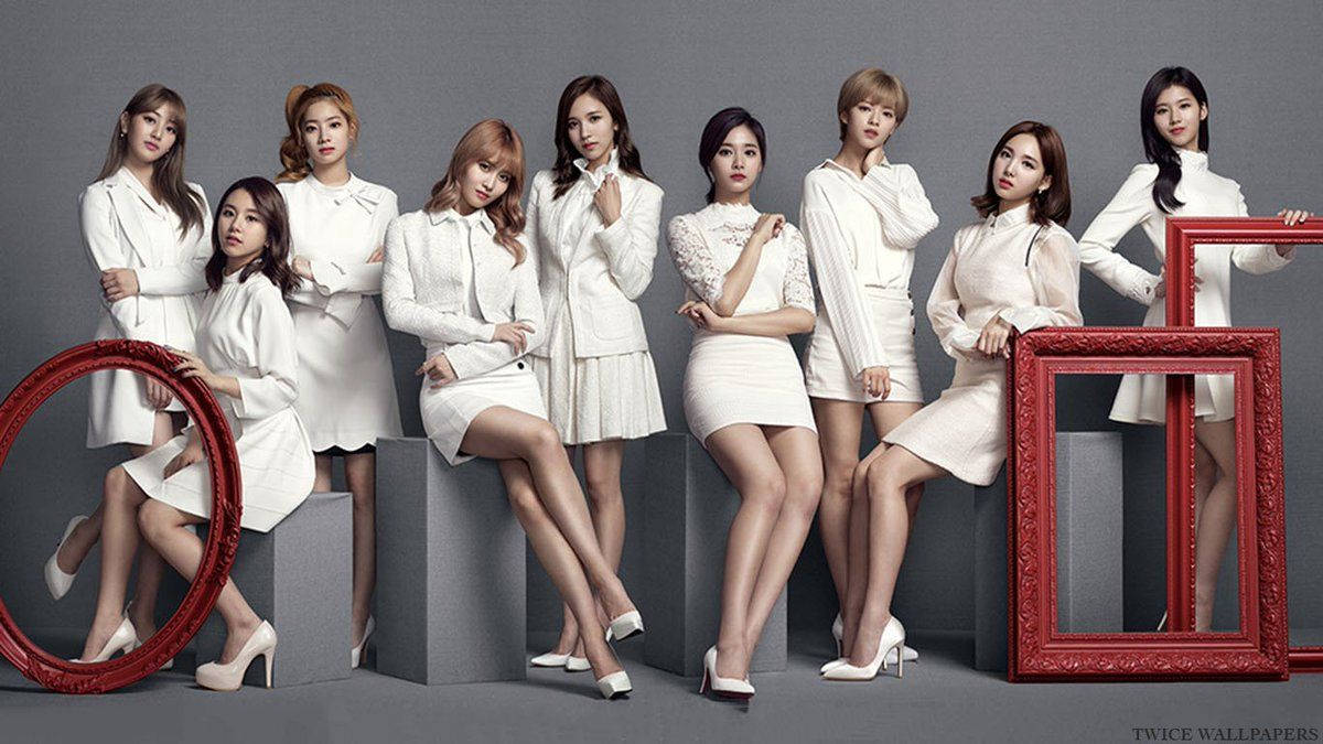 Twice Group In White Background