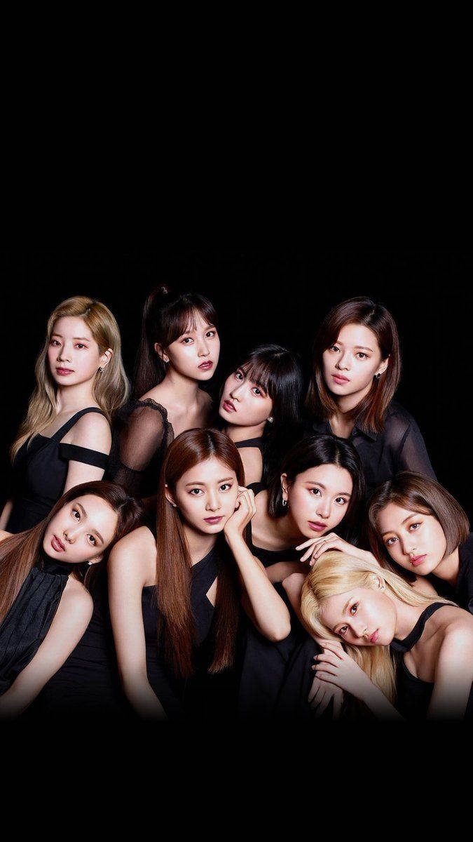 Twice In Black Background
